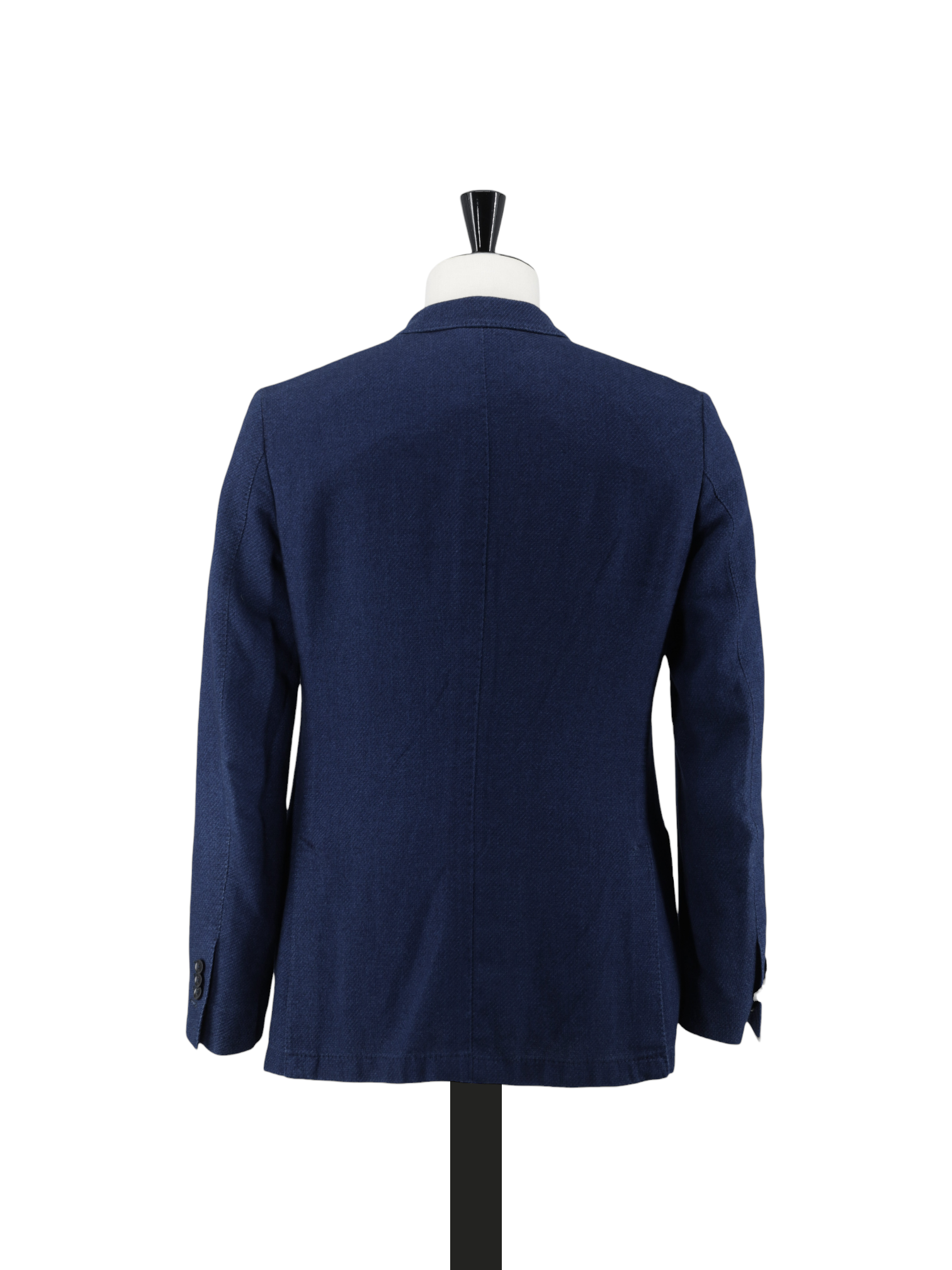 Ermenegildo Zegna Dark Blue Pure Cotton Unconstructed Micro-Pattern Jacket