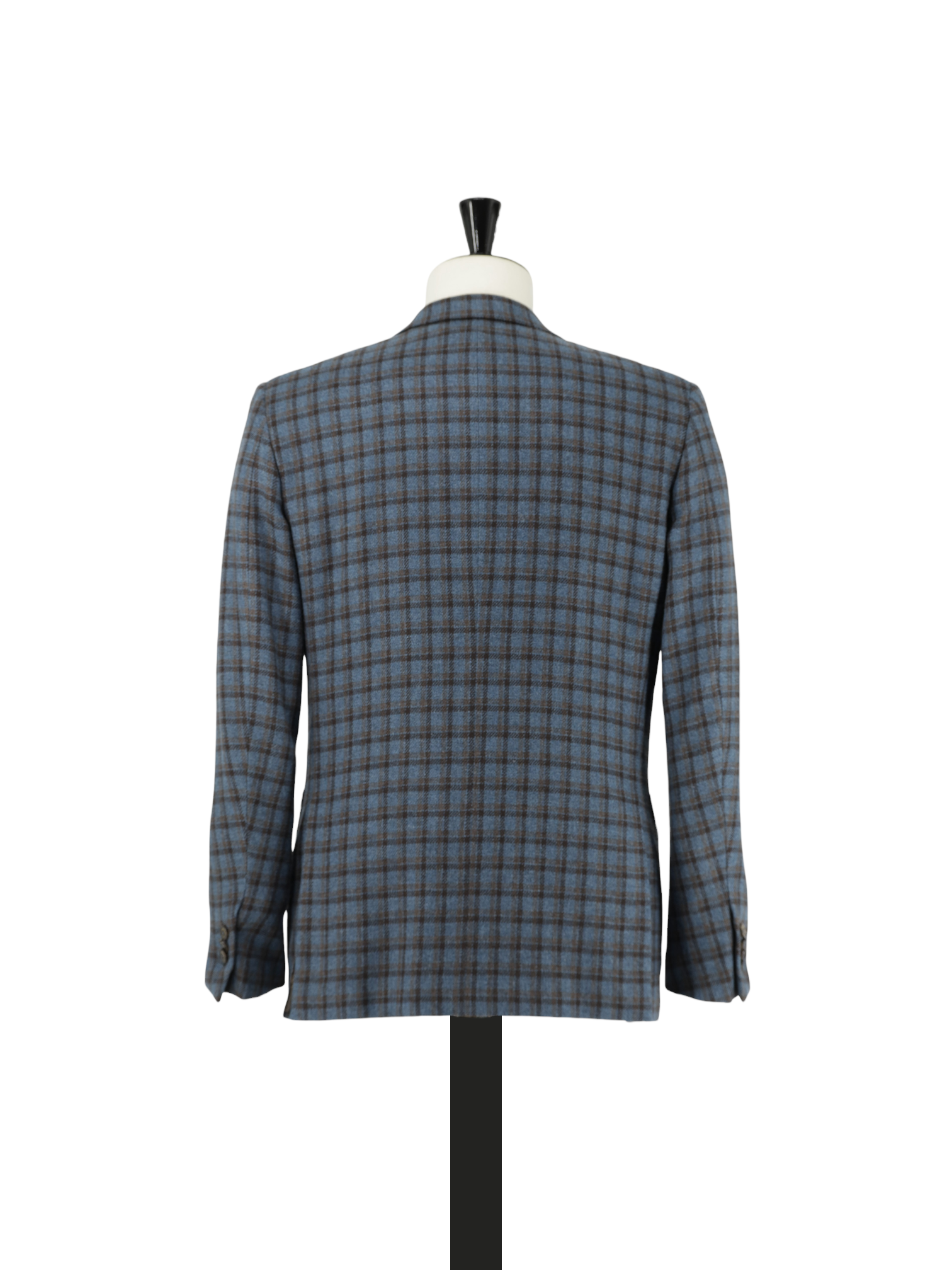 Ermenegildo Zegna Petrol & Brown Pure Cashmere Checkered Jacket