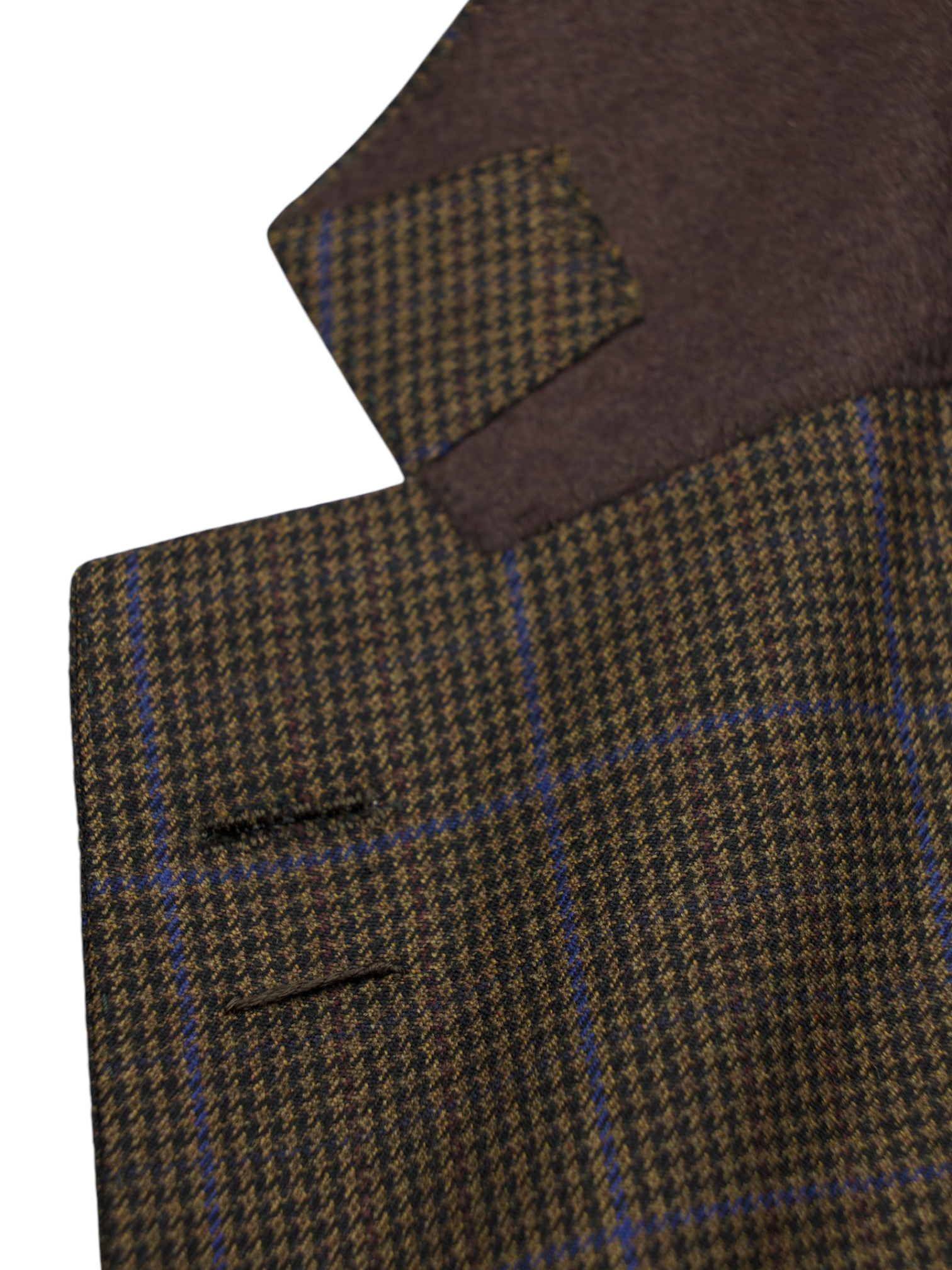 Cesare Attolini Dark Brown Windowpane & Puppytooth Jacket