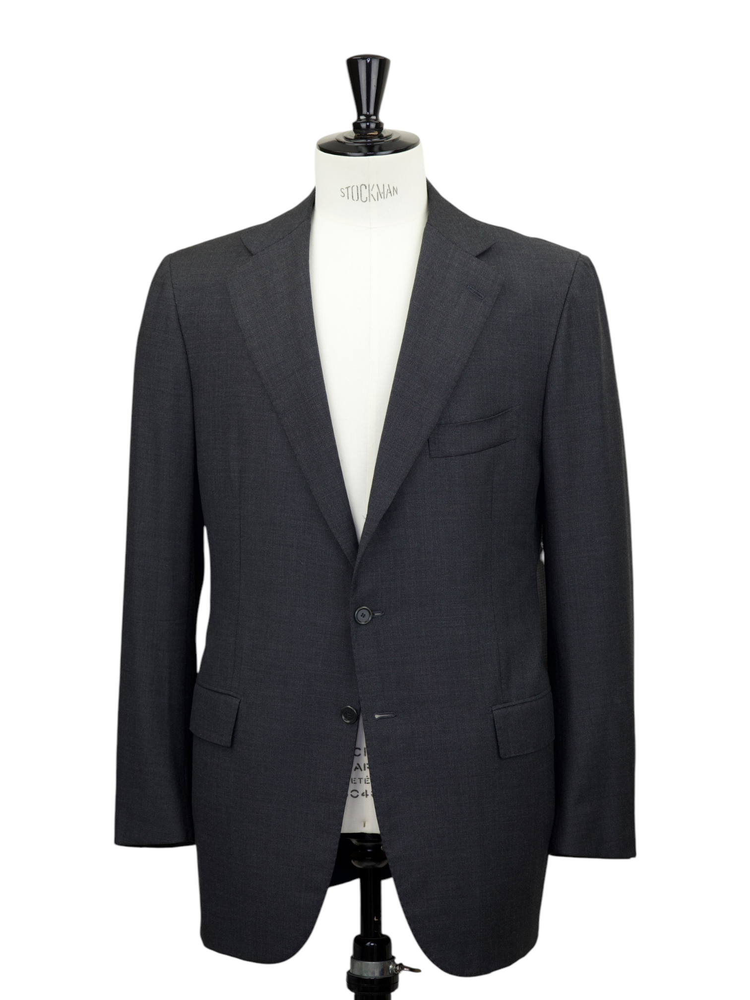 Cesare Attolini Dark Grey Super 140’s Sharkskin Suit