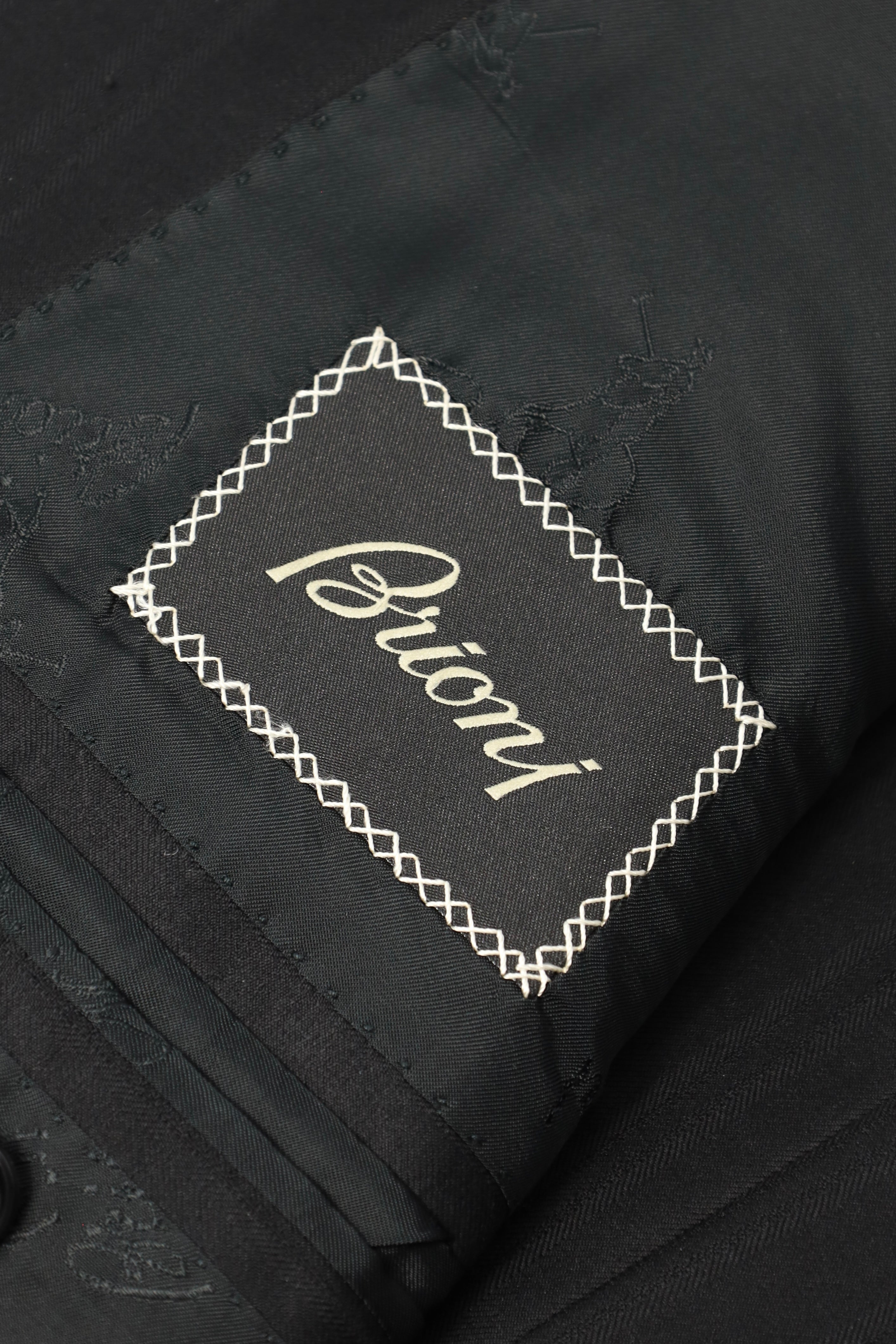 Brioni Black Shadow Stripe Parlamento Suit