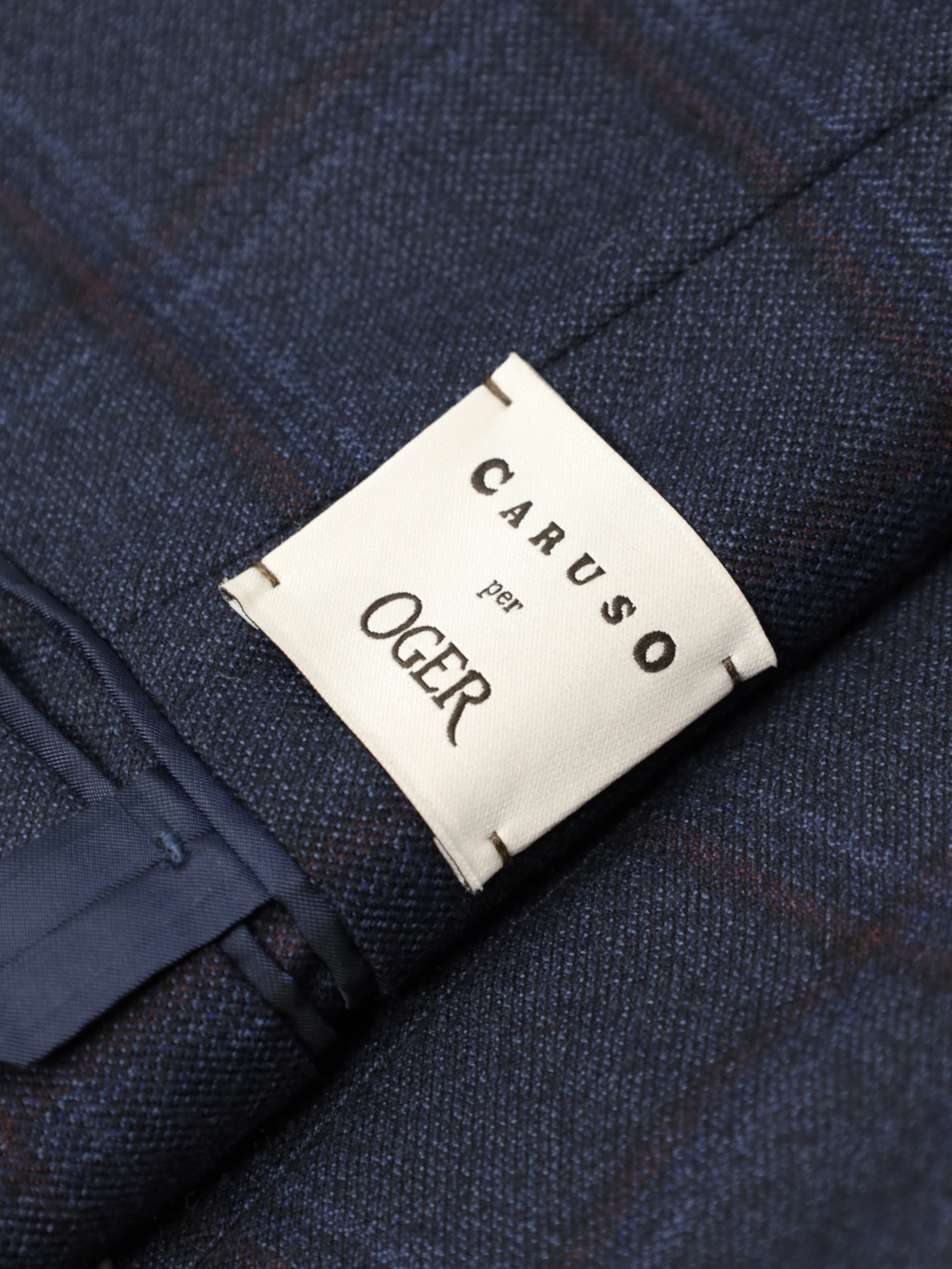 Caruso Blue Windowpane Flannel Jacket