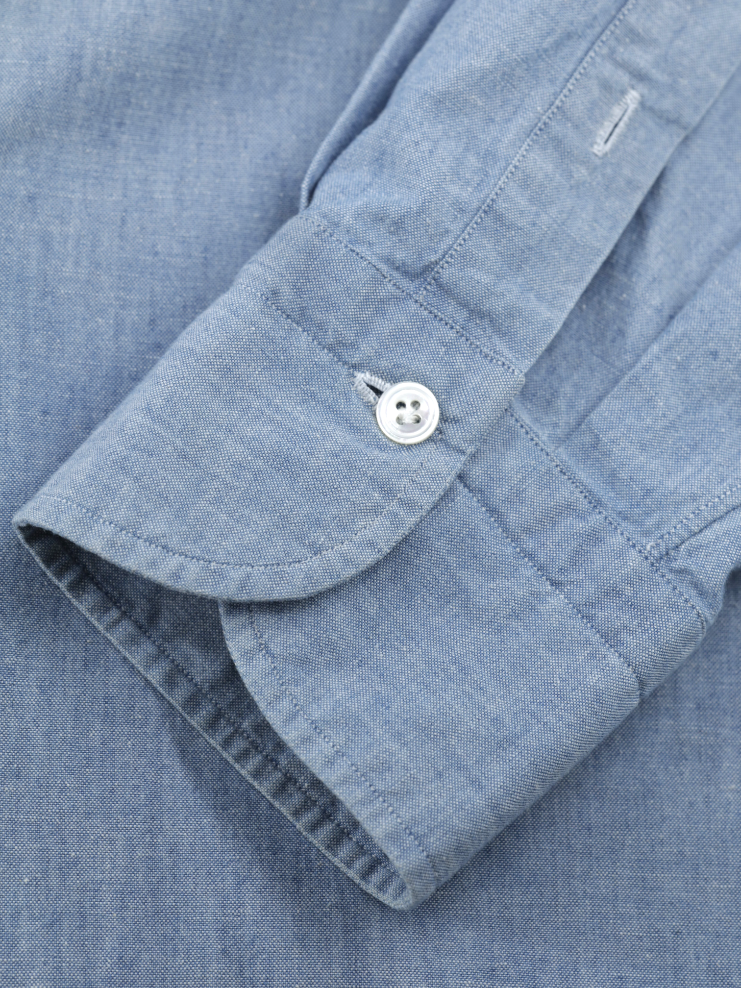 Finamore Light Blue Cotton Pinpoint Neapolitan Shirt