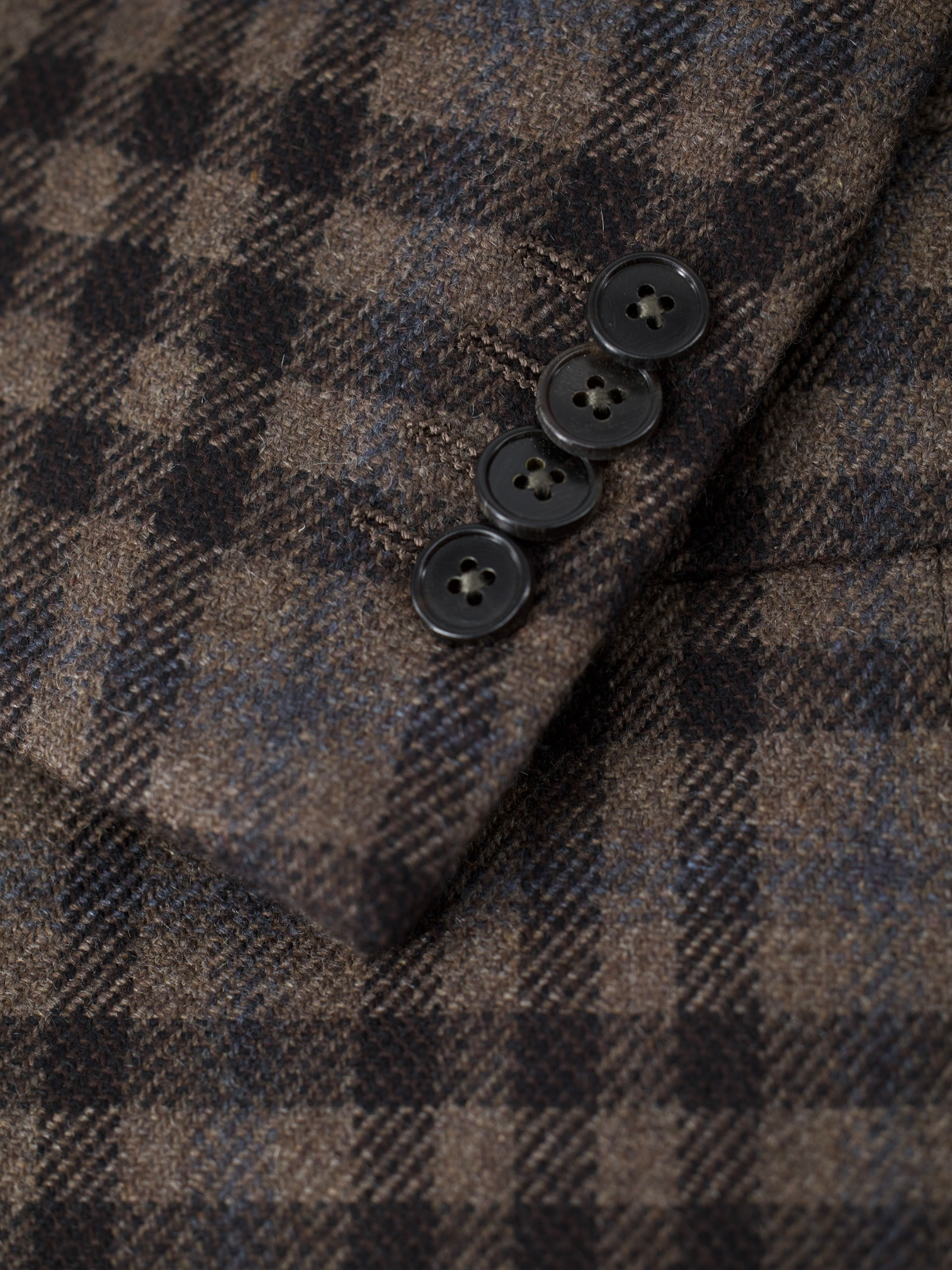 Ermenegildo Zegna Brown Pure Cashmere Tartan Mila Jacket