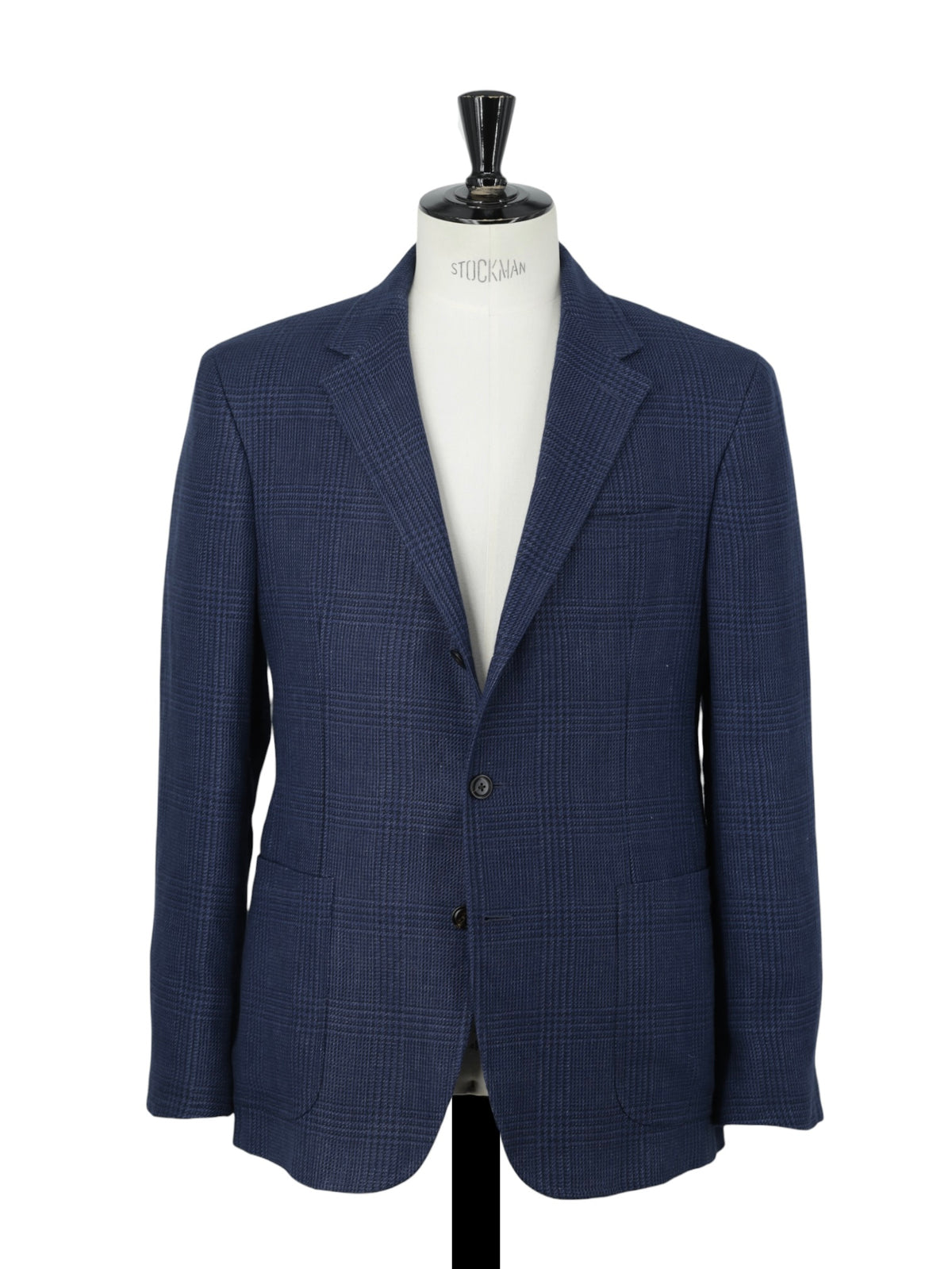 Ralph Lauren Blue Cotton & Linen Prince of Wales Jacket