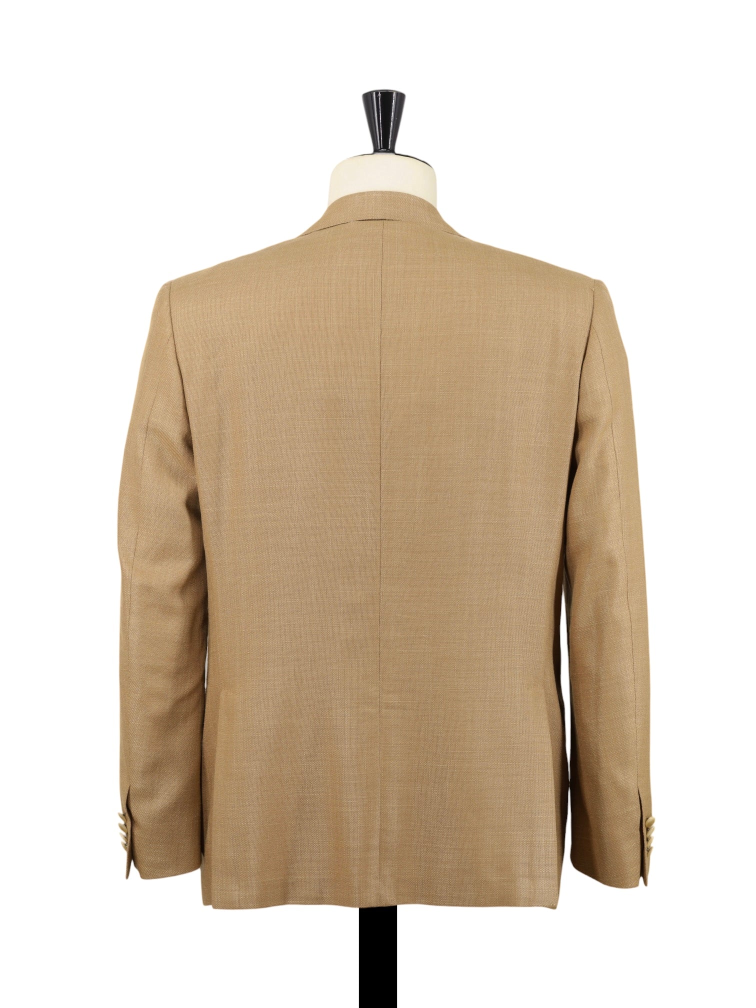 Corneliani Apricot Orange Silk & Wool Basket-Weave Jacket
