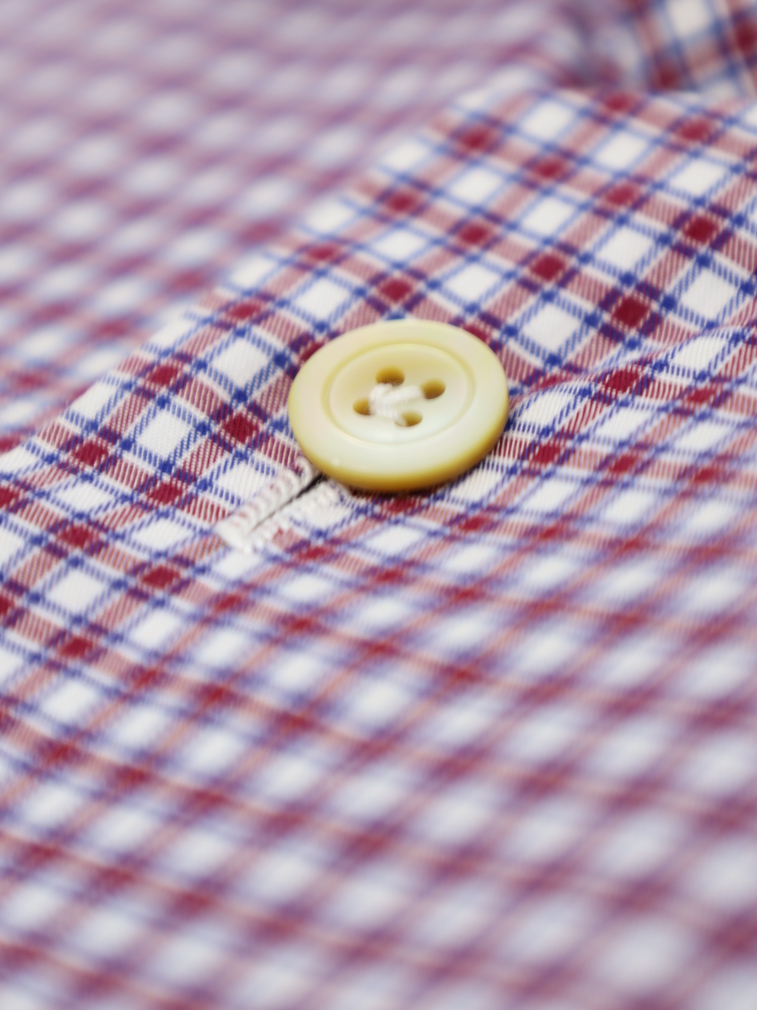 Kiton Red Geomteric Cotton Shirt