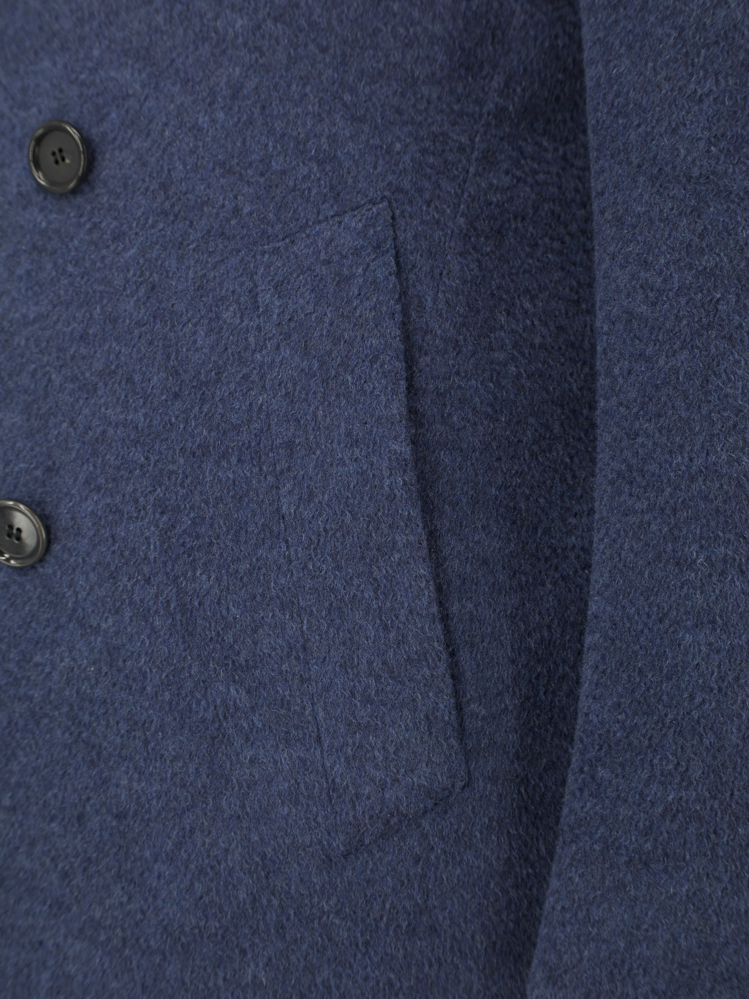 Cesare Attolini Steel Blue Pure Cashmere Double Breasted Sartorial Polo Coat