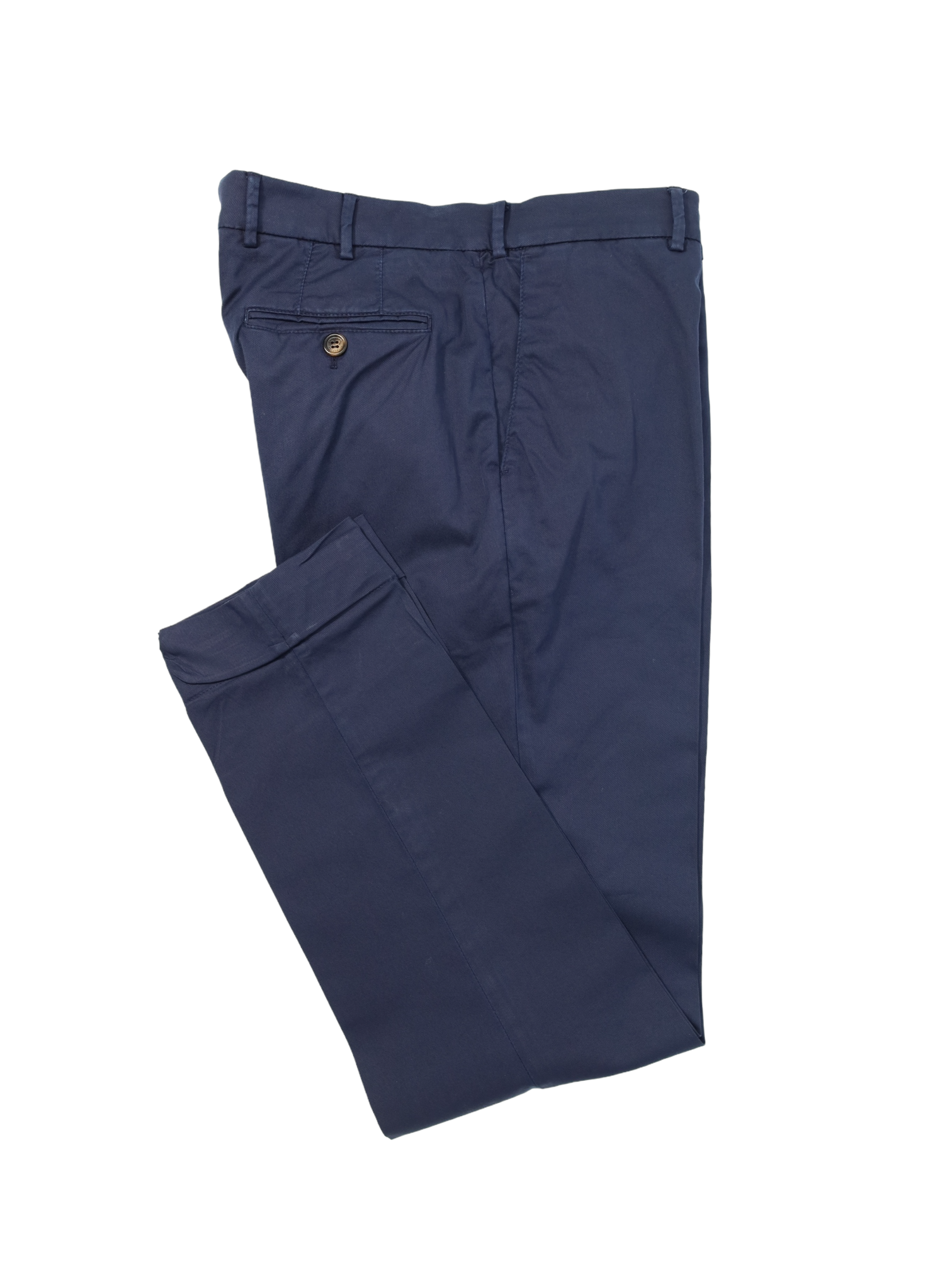 Brunello Cucinelli Navy Cotton & Elastane Italian Fit Chino