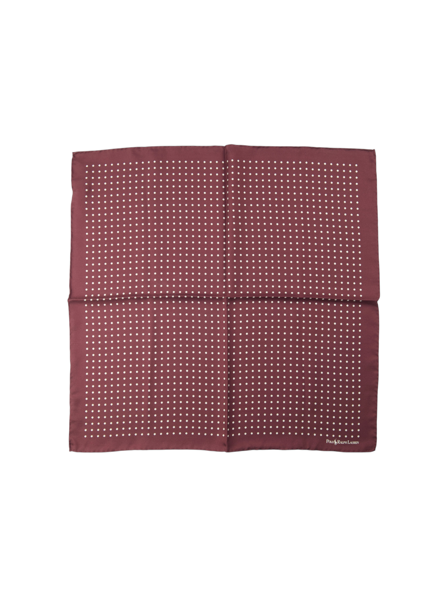 Ralph Lauren Red Polkadot Silk Pocket Square
