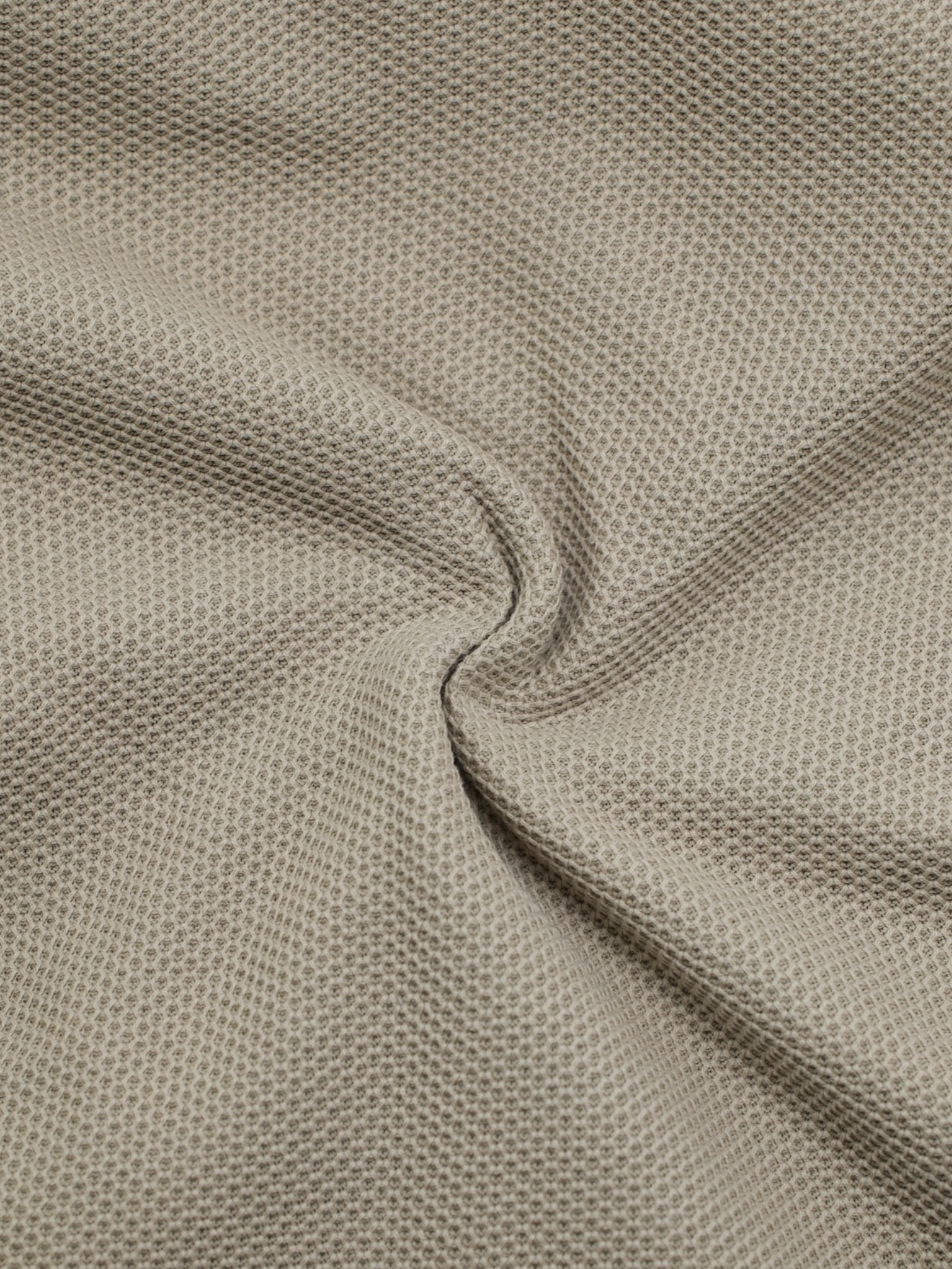 Loro Piana Light Brown Cotton Piqué Long-Sleeve Pop-Over Shirt