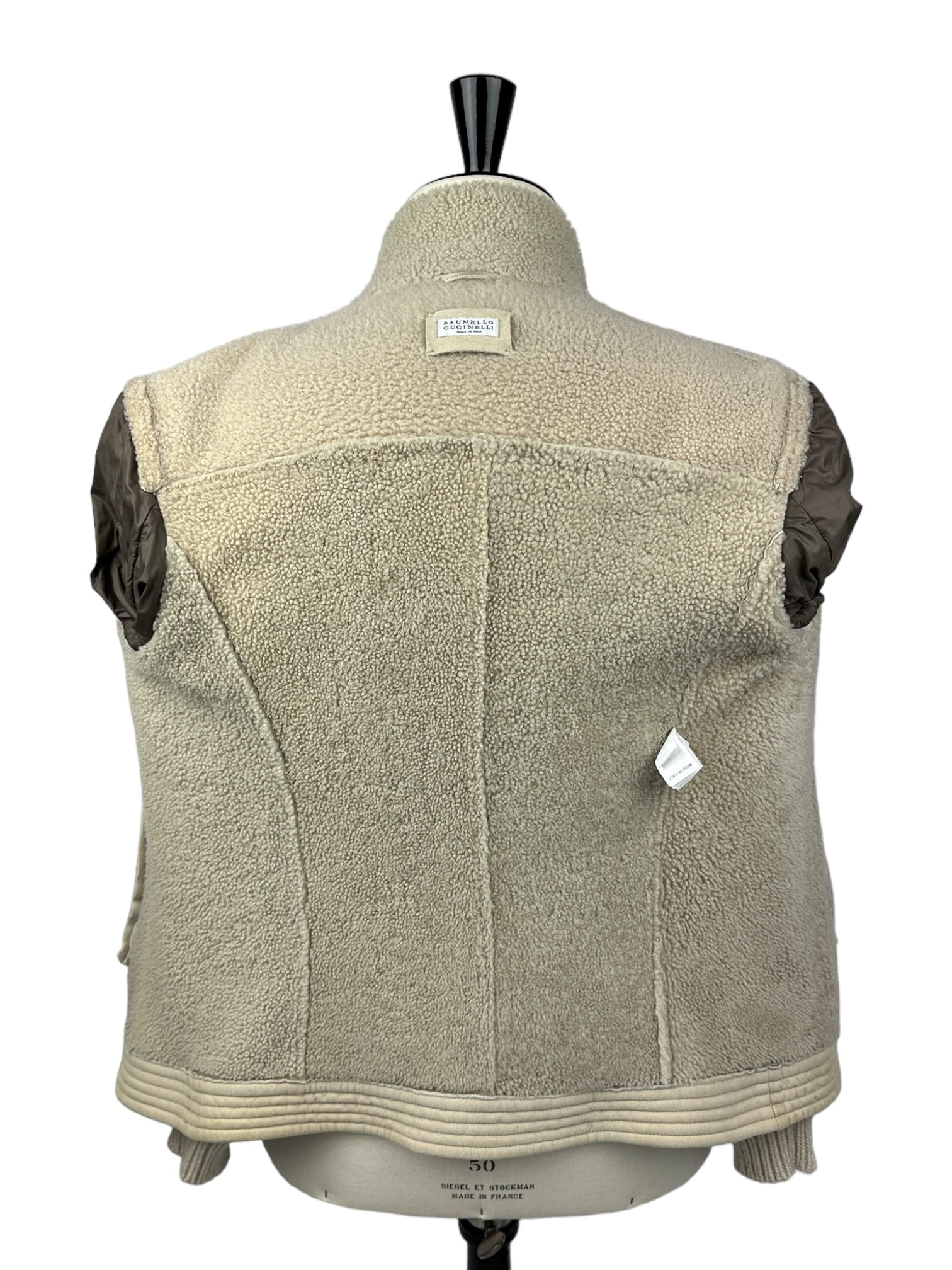 Brunello Cucinelli Beige Shearling Jacket