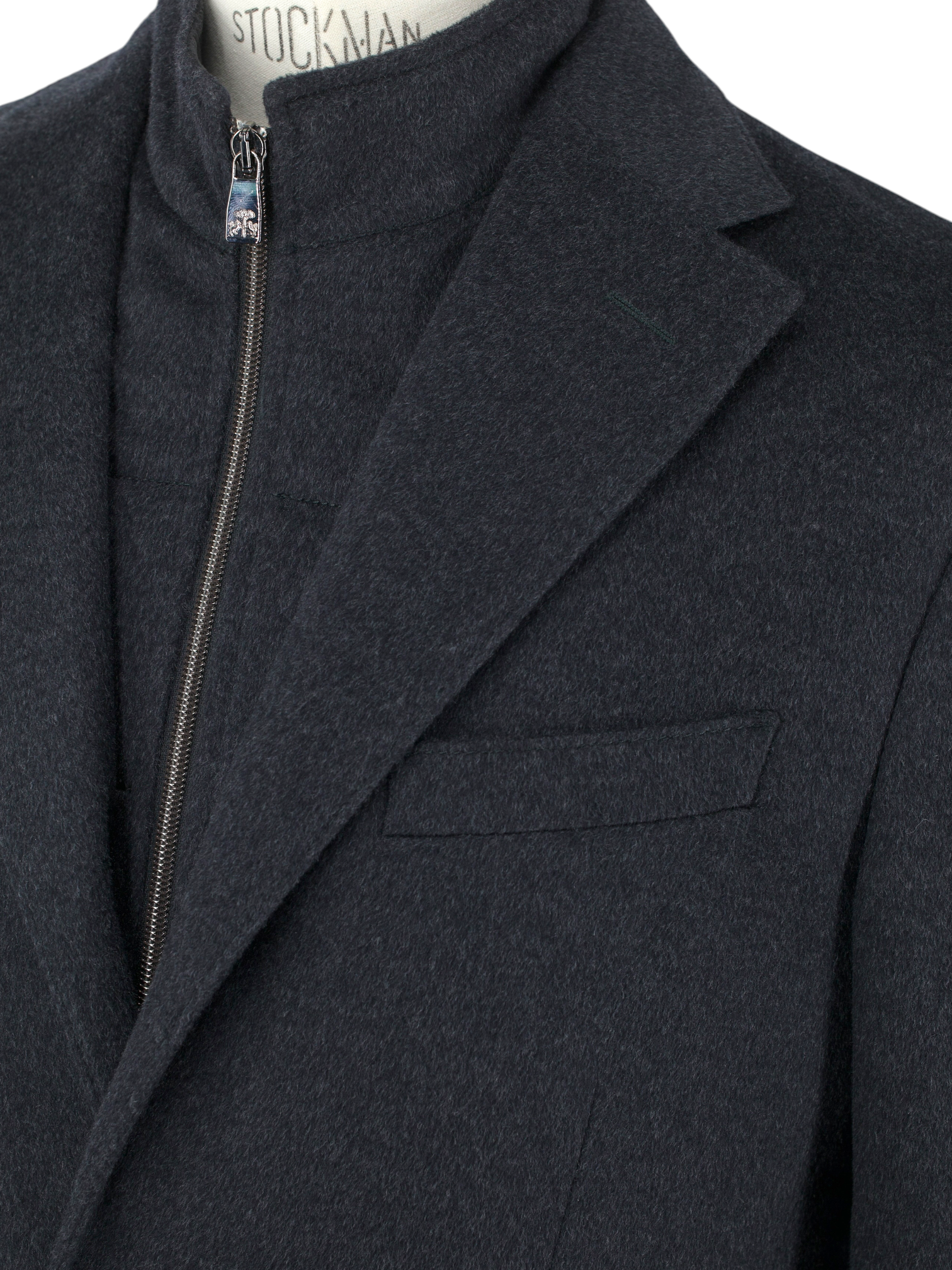Corneliani Grey Wool-Flannel Milestone Overcoat