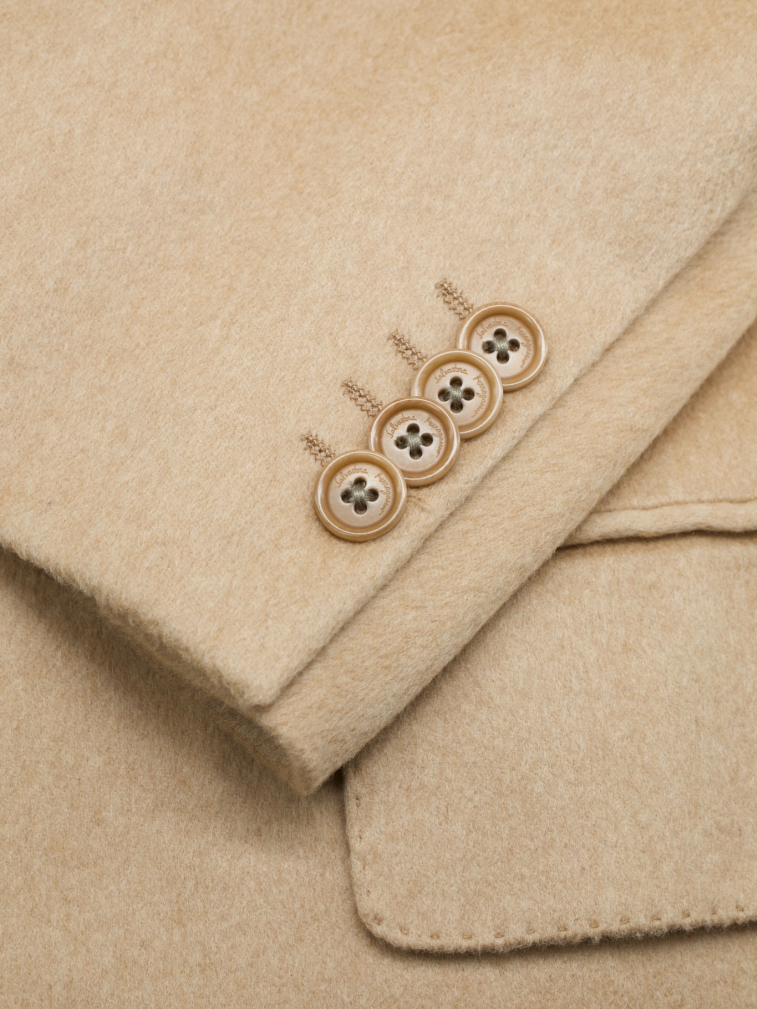 Salvatore Ferragamo Light Brown Guanaco Overcoat