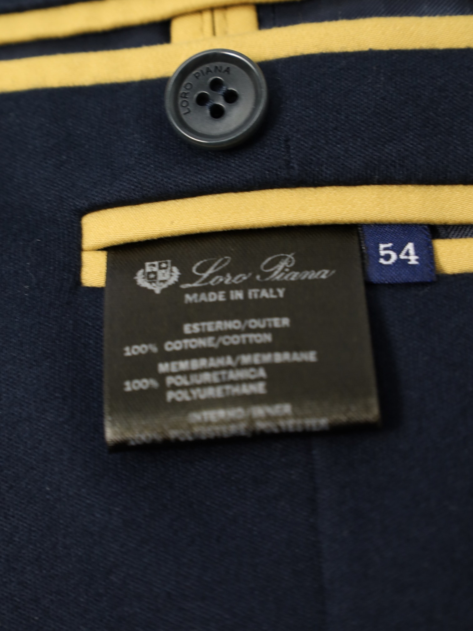 Loro Piana Navy Sweater Horsey Cotton Jacket