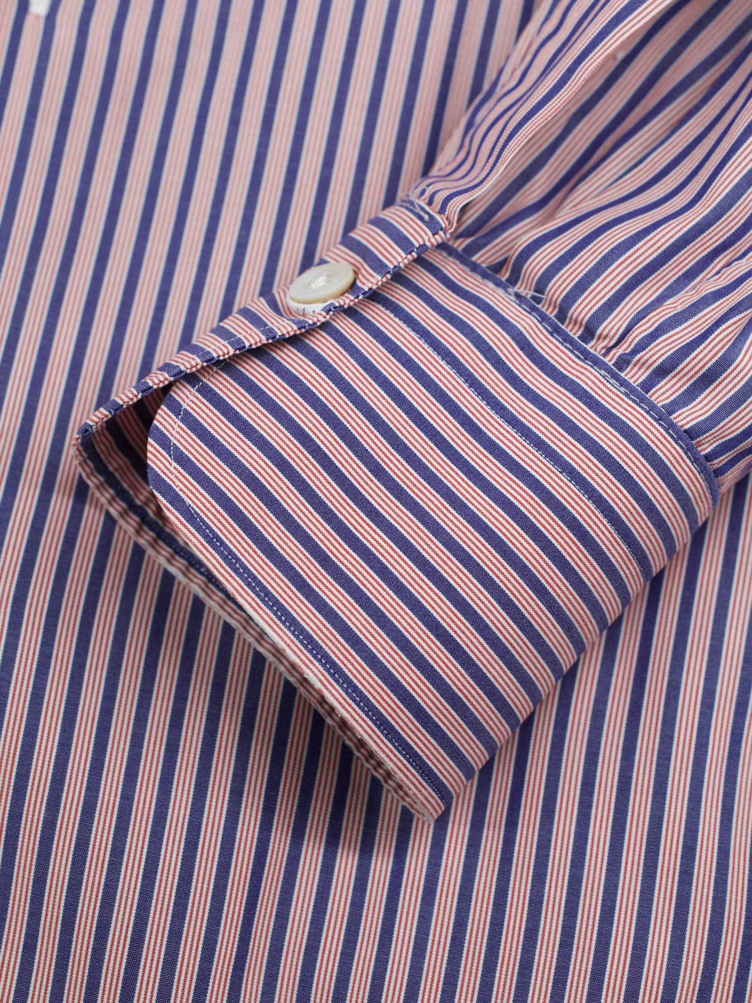 Kiton Pink & Purple Cotton Multi-Stripe Shirt