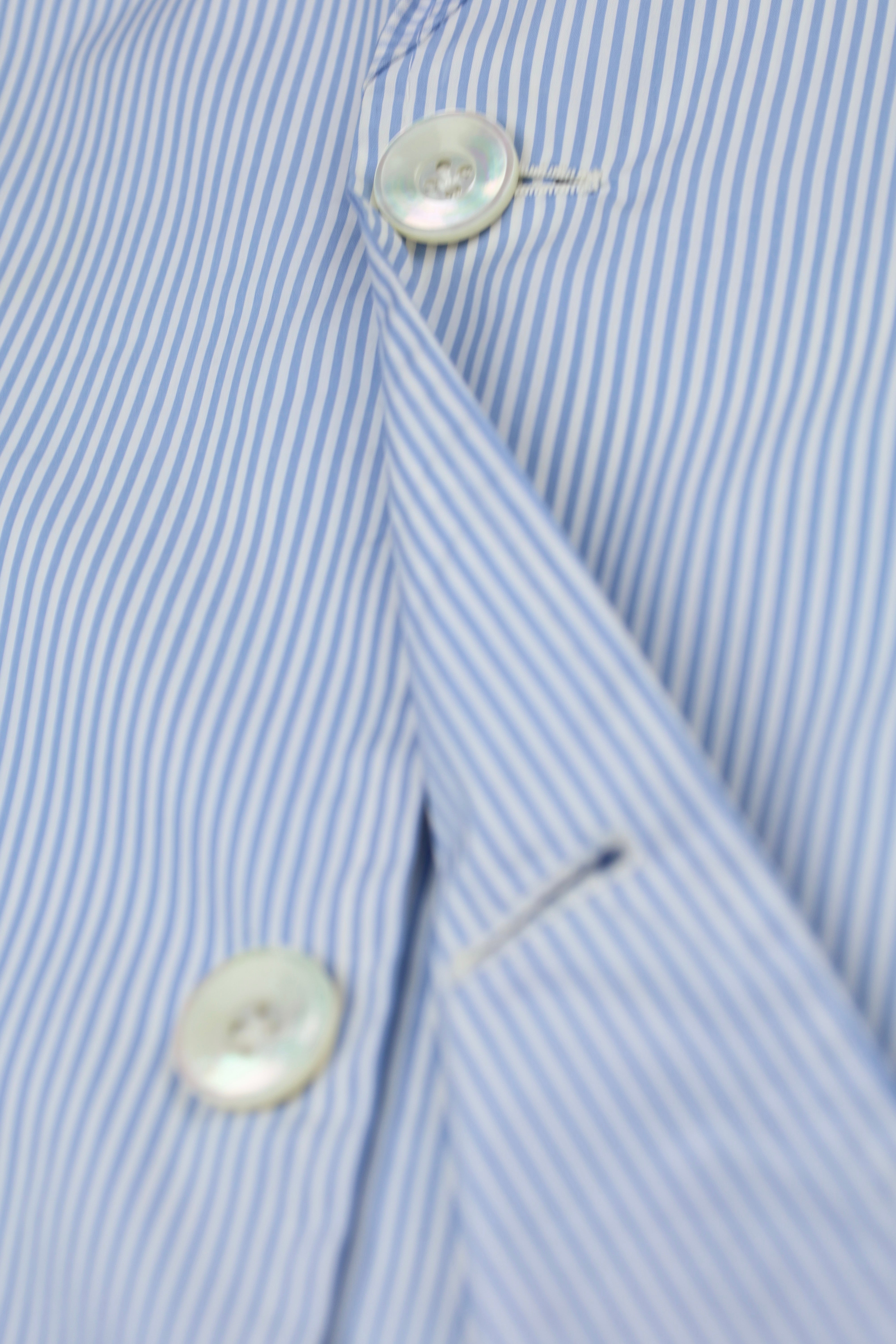 Sartoria Chiaia Napoli Light Blue Stripe Unconstructed Jacket