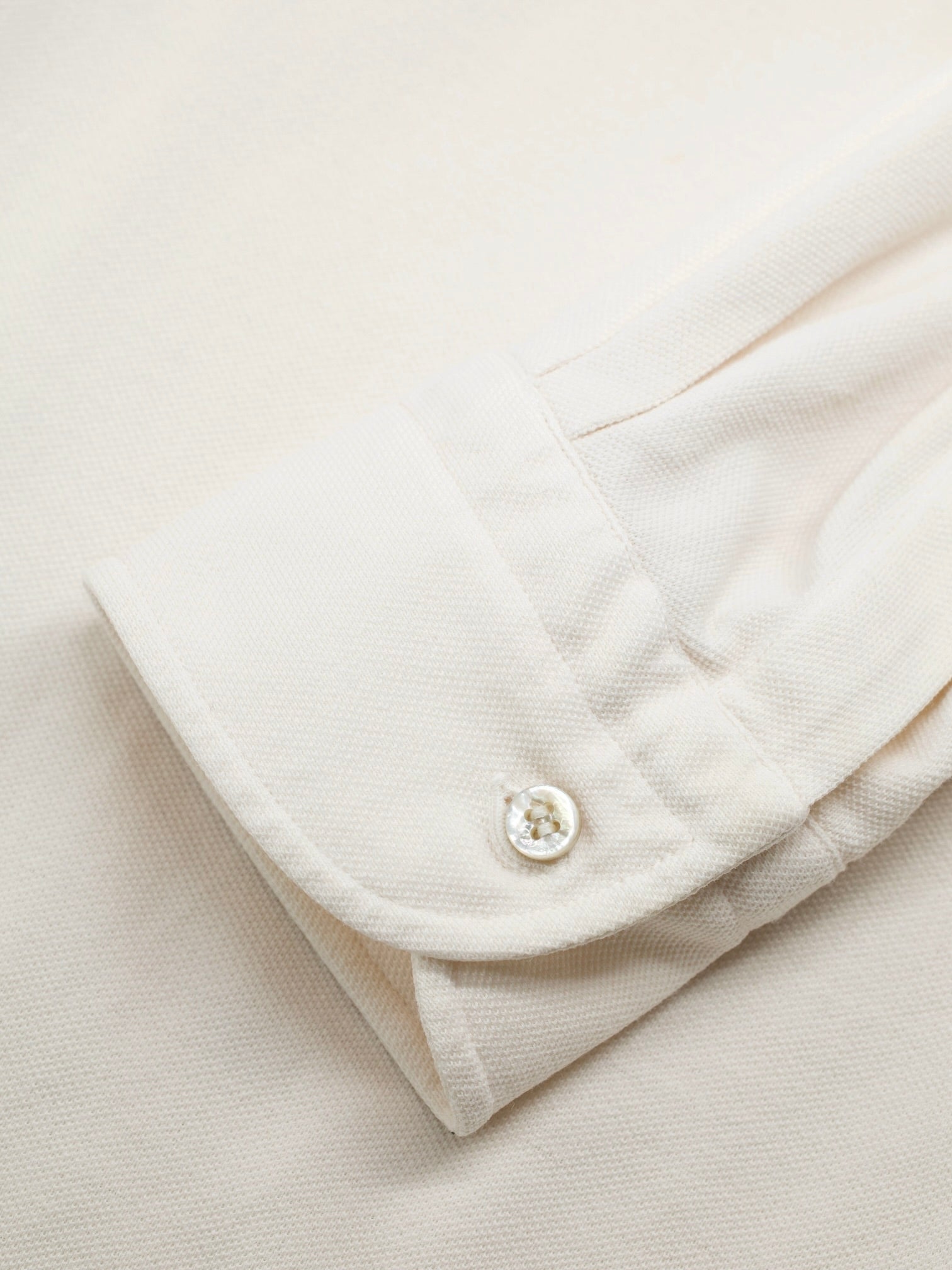 Loro Piana Offwhite Knitted Pique-Cotton Andrew Shirt