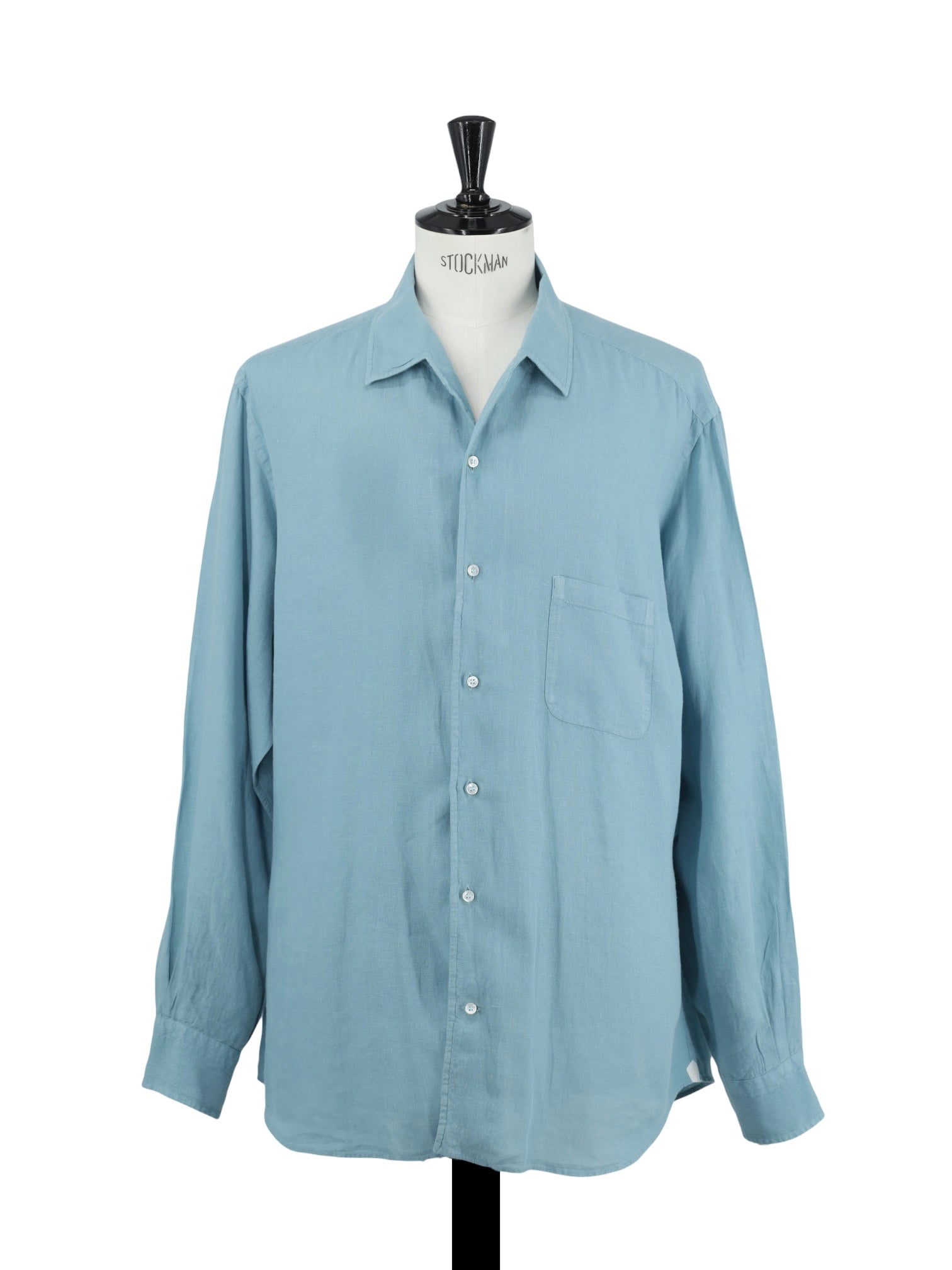 Loro Piana Turquoise André Garment-Dyed Linen Summer Shirt