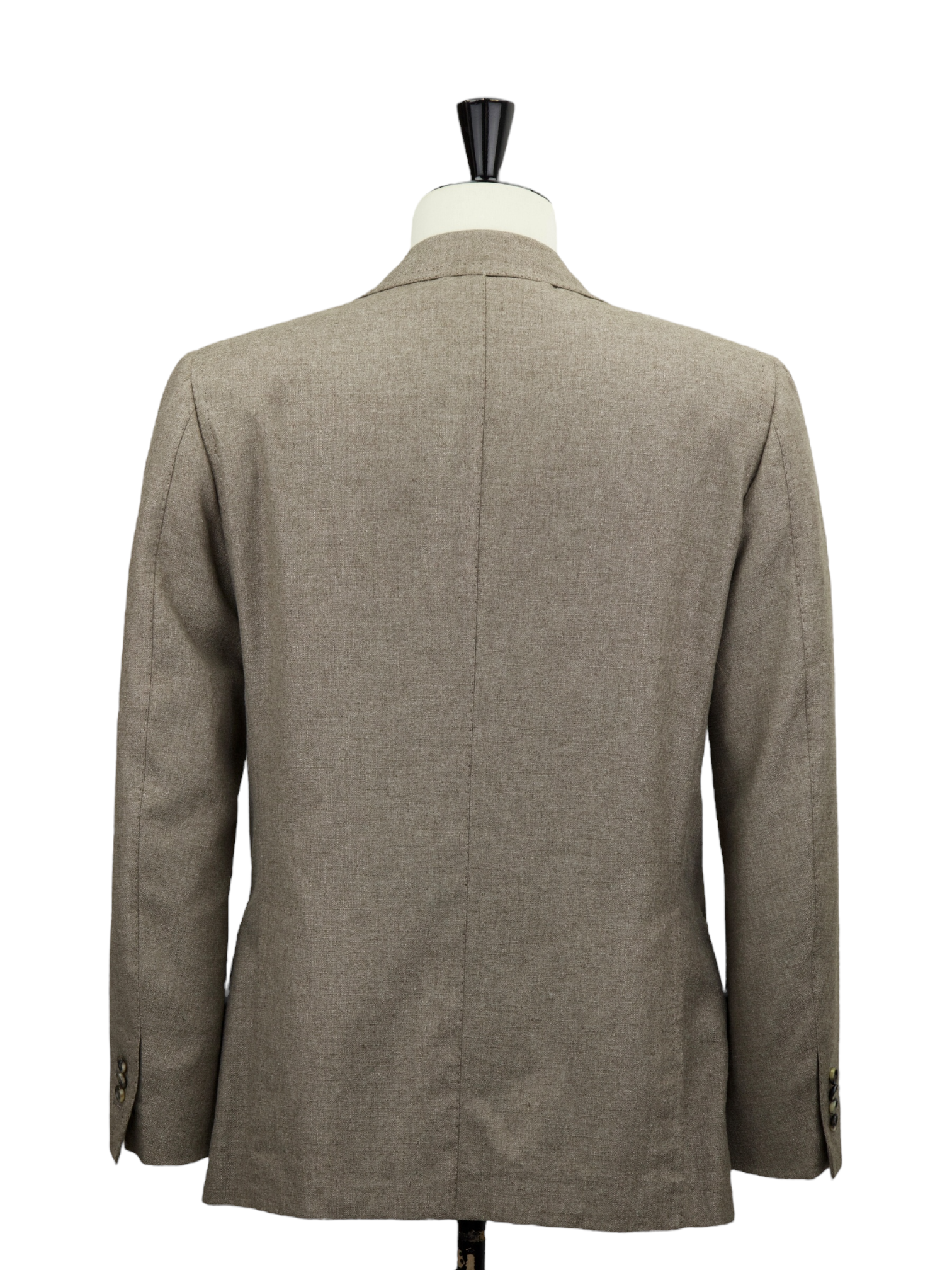 Cesare Attolini Taupe Silk & Cashmere Micro-Structure Jacket