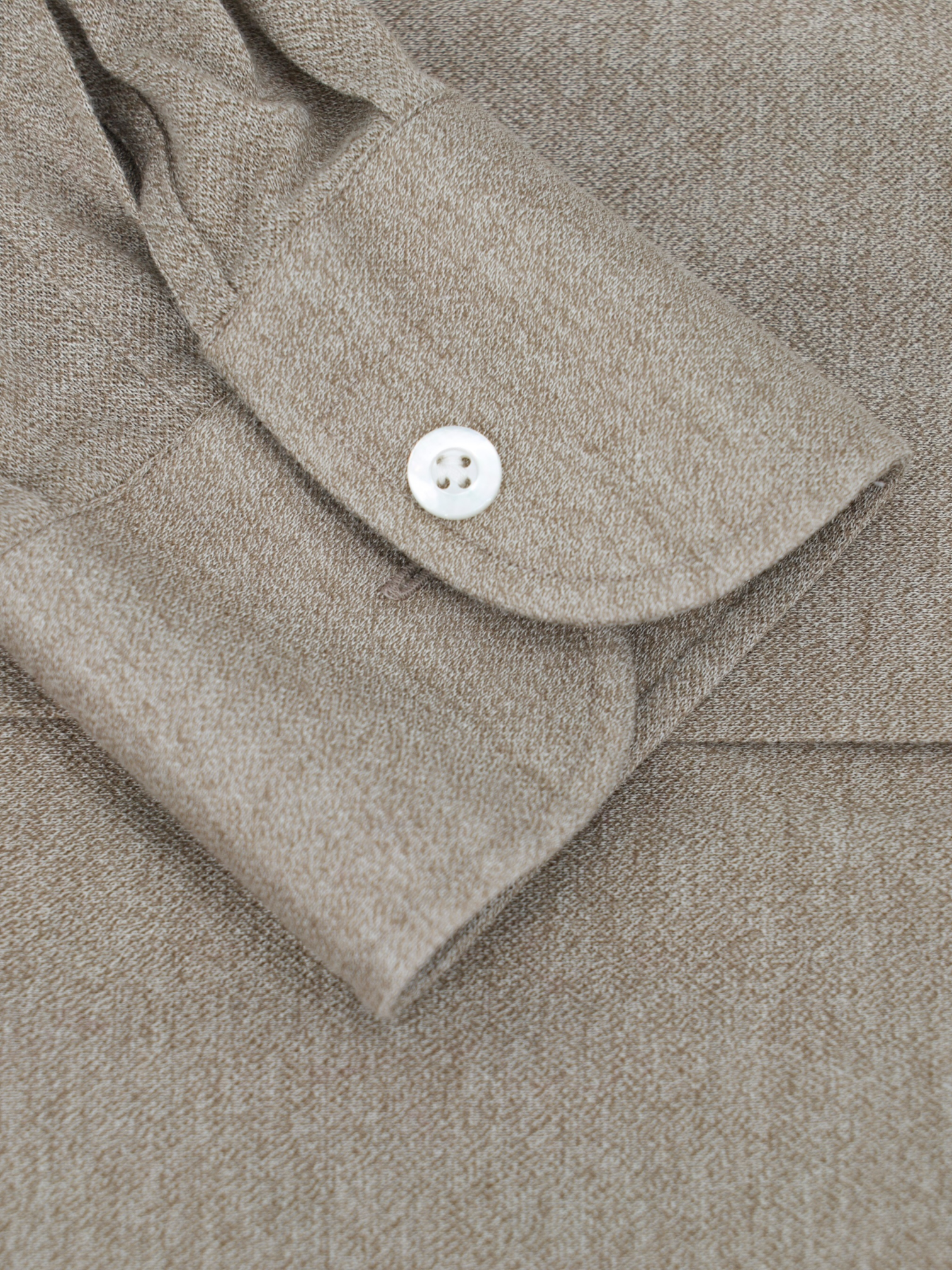 Fray Brown Cotton Piqué-Knitted "Gabriel" Shirt