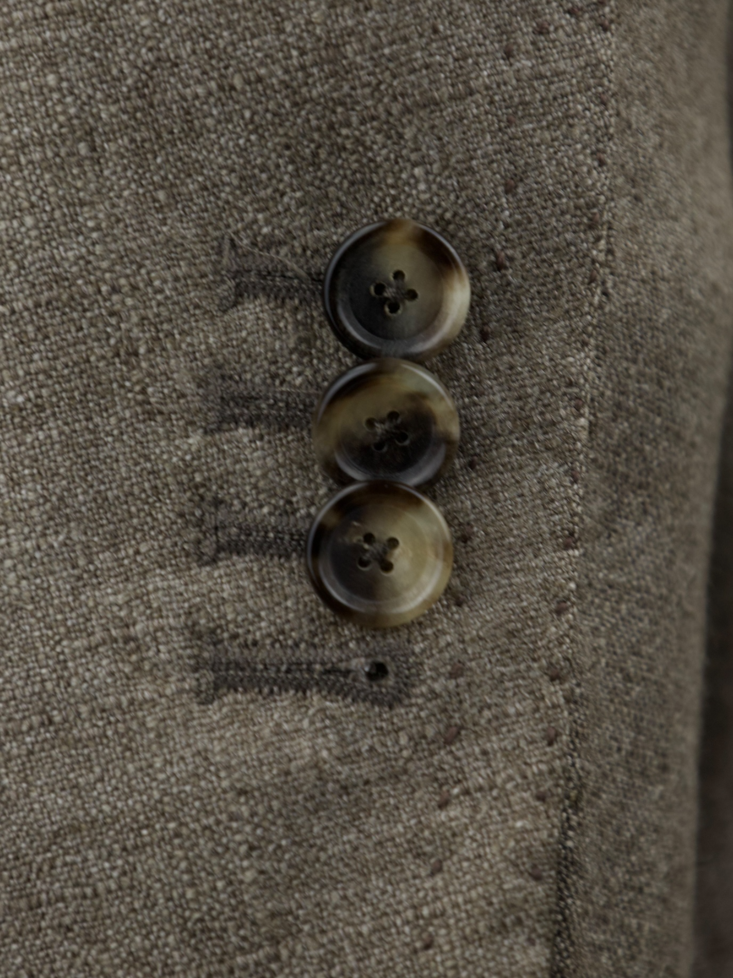 Cesare Attolini Taupe Silk & Cashmere Micro-Structure Jacket