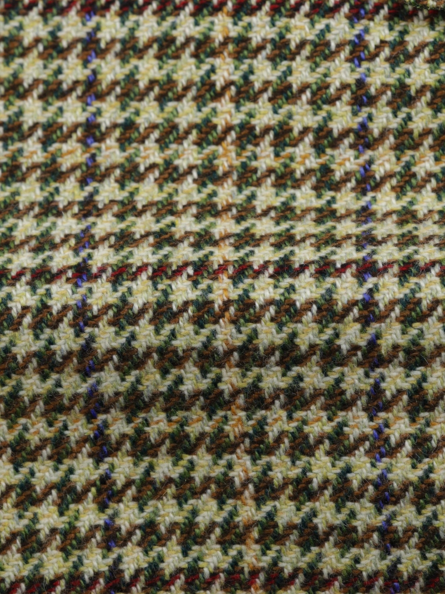 Kiton Light Brown & Green Vintage Pure-Cashmere Houndstooth Jacket
