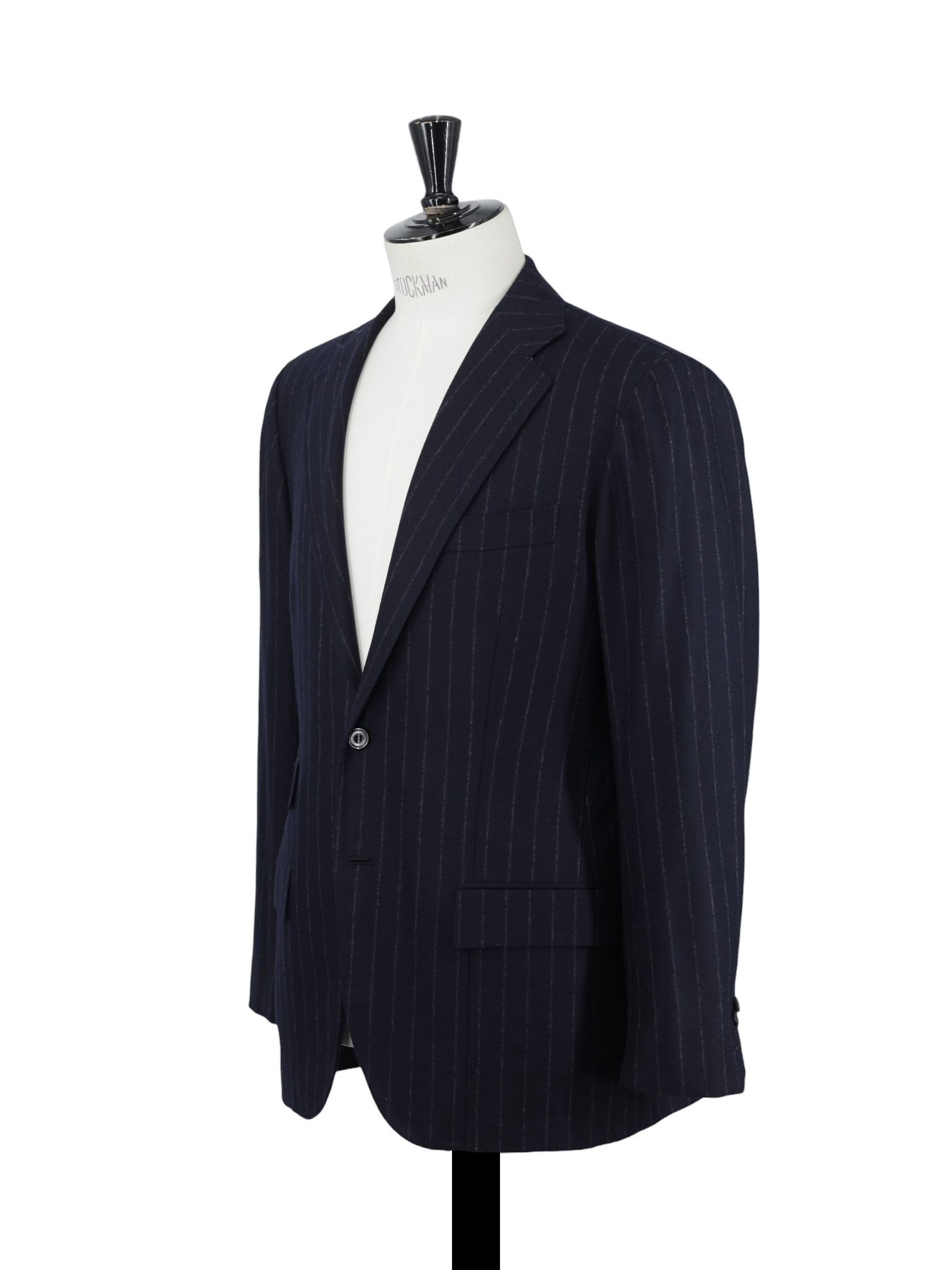 Kiton Deep Navy Wool-Flannel Chalkstripe "Lasa" Suit