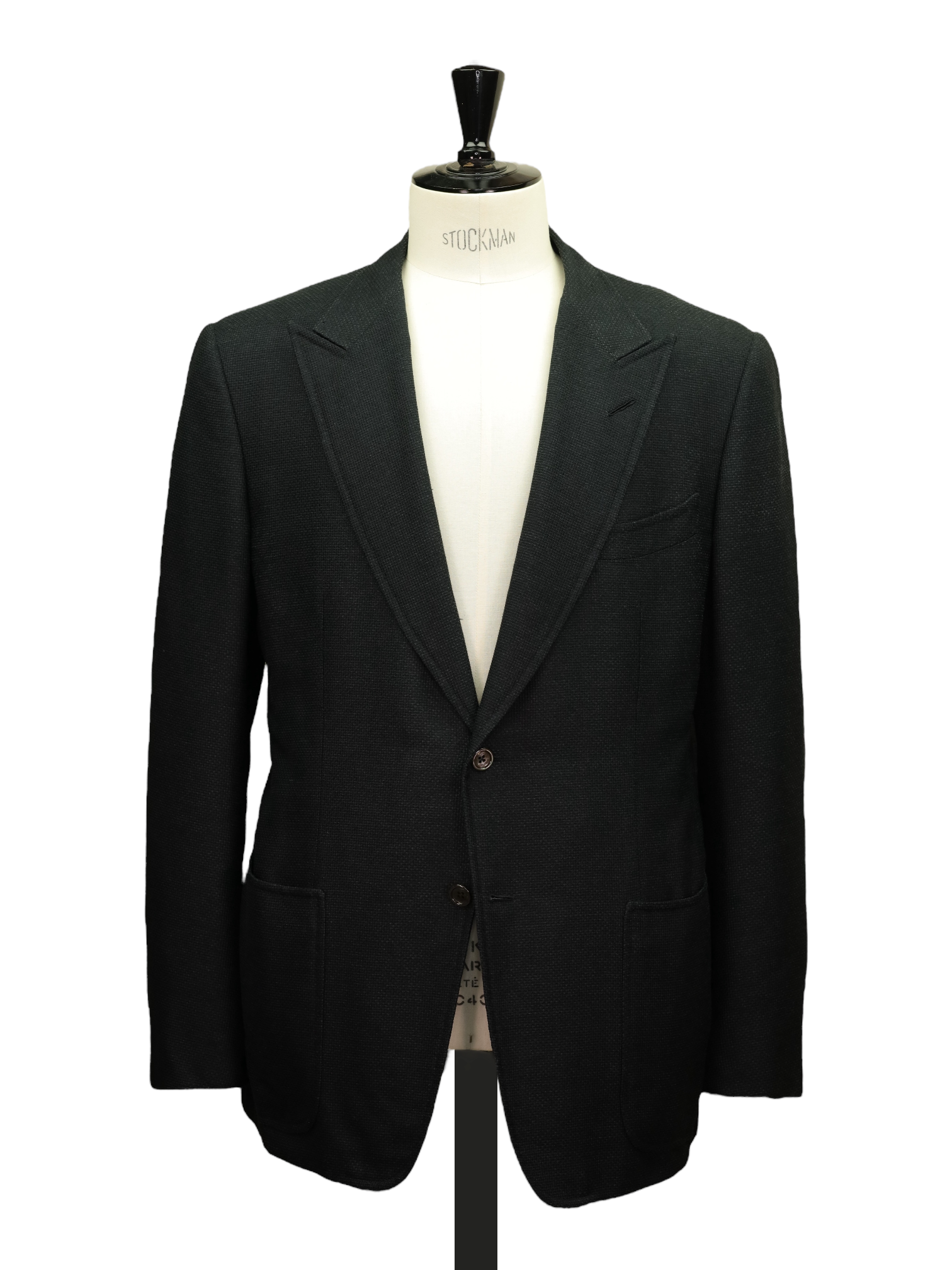 Tom Ford Black Silk & Cotton Micro-Structure Spencer Jacket