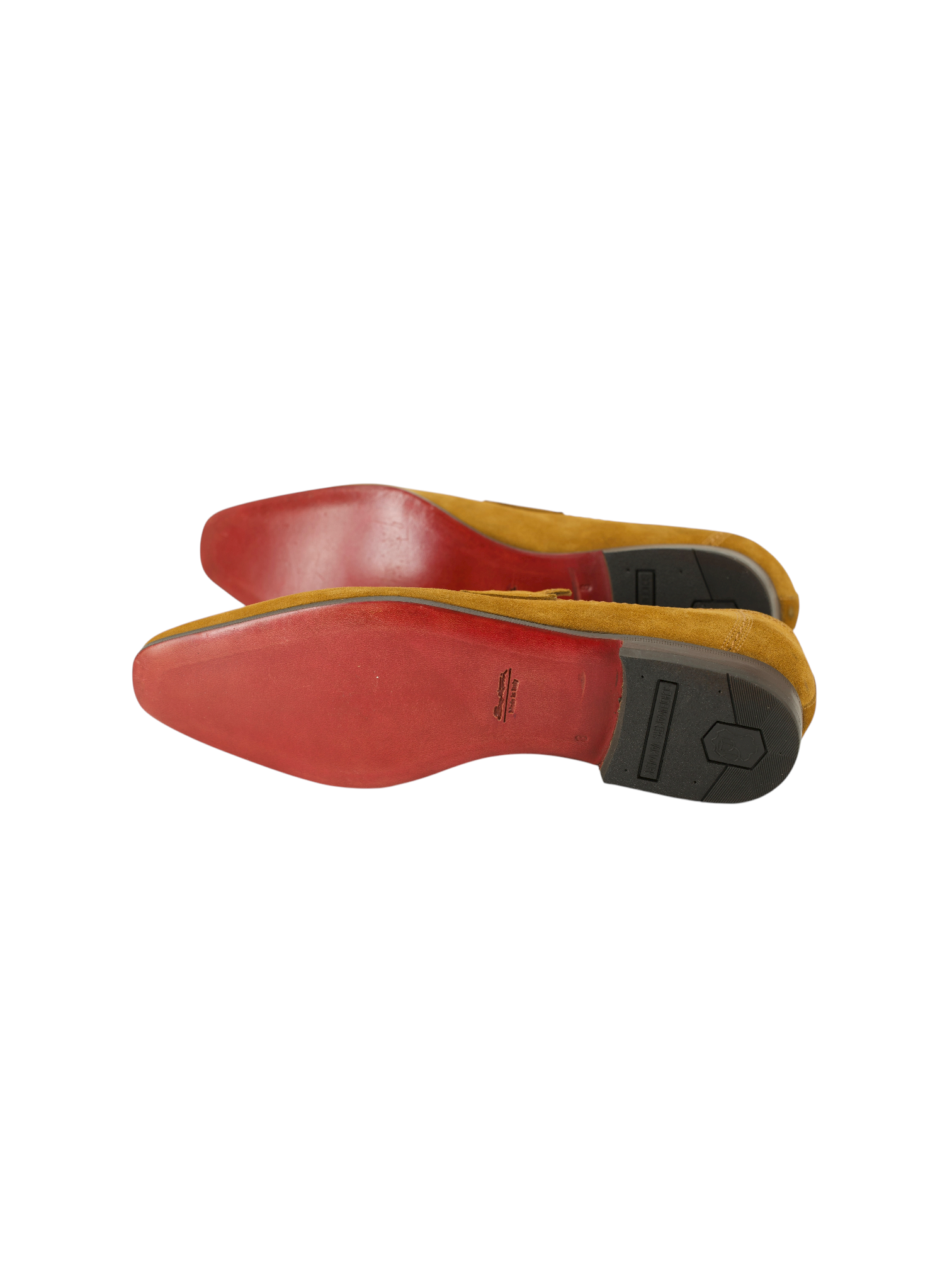 Santoni Caramel Brown Handgrade Suede Strap Loafer