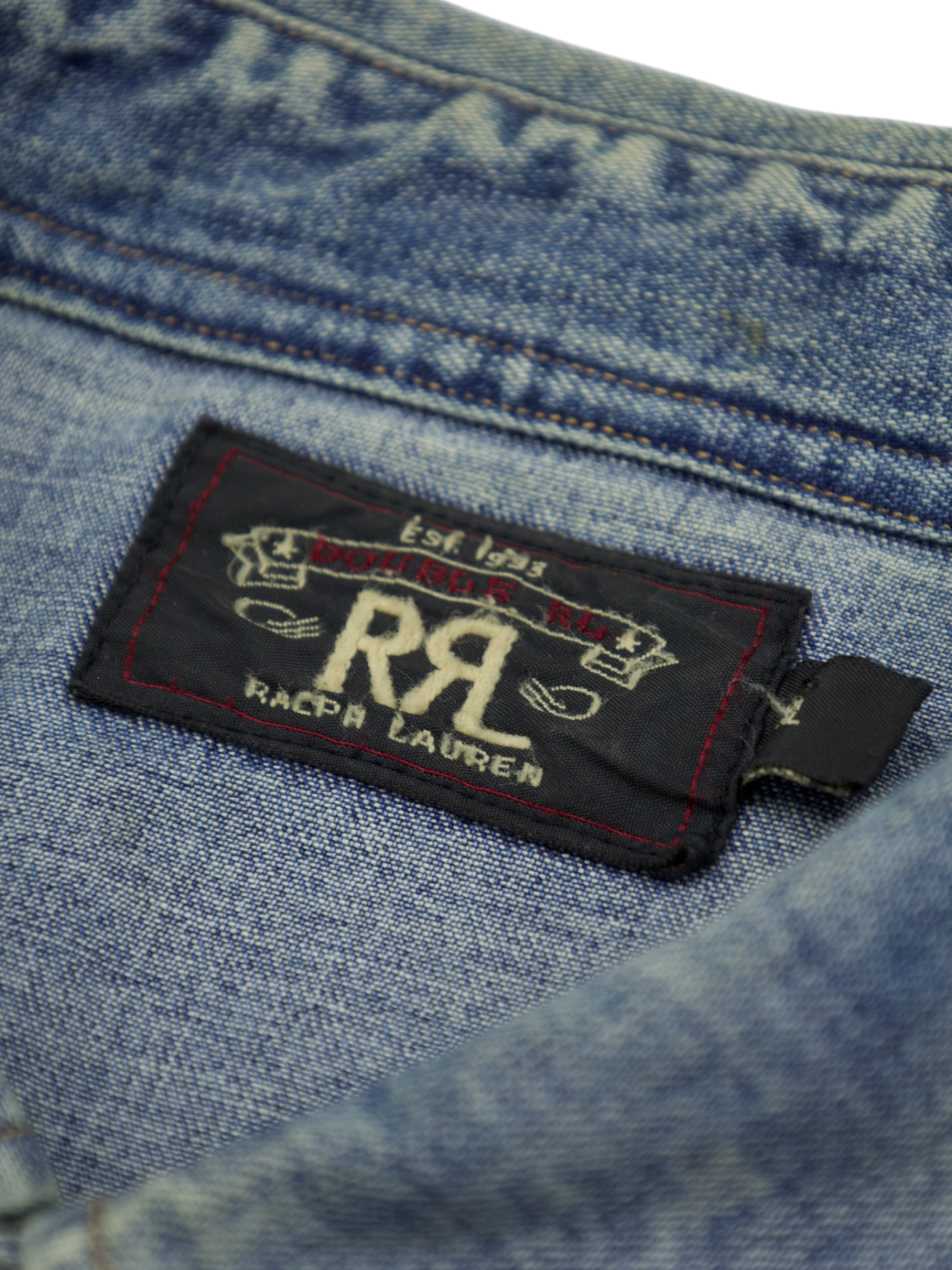 Ralph Lauren RRL Denim Blue Western Denim Overshirt