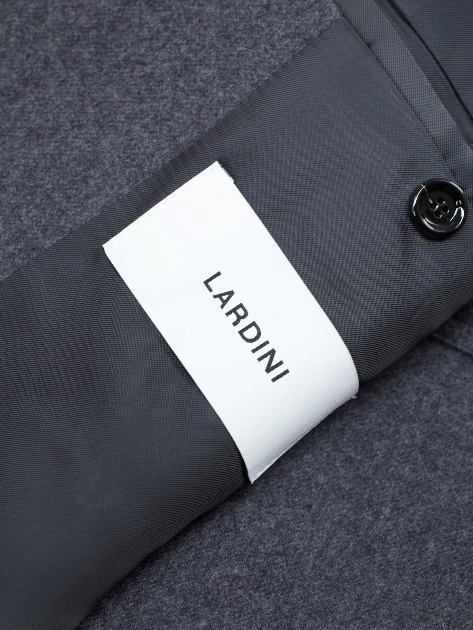 Lardini Dark Grey Wool & Cashmere Flannel Overshirt