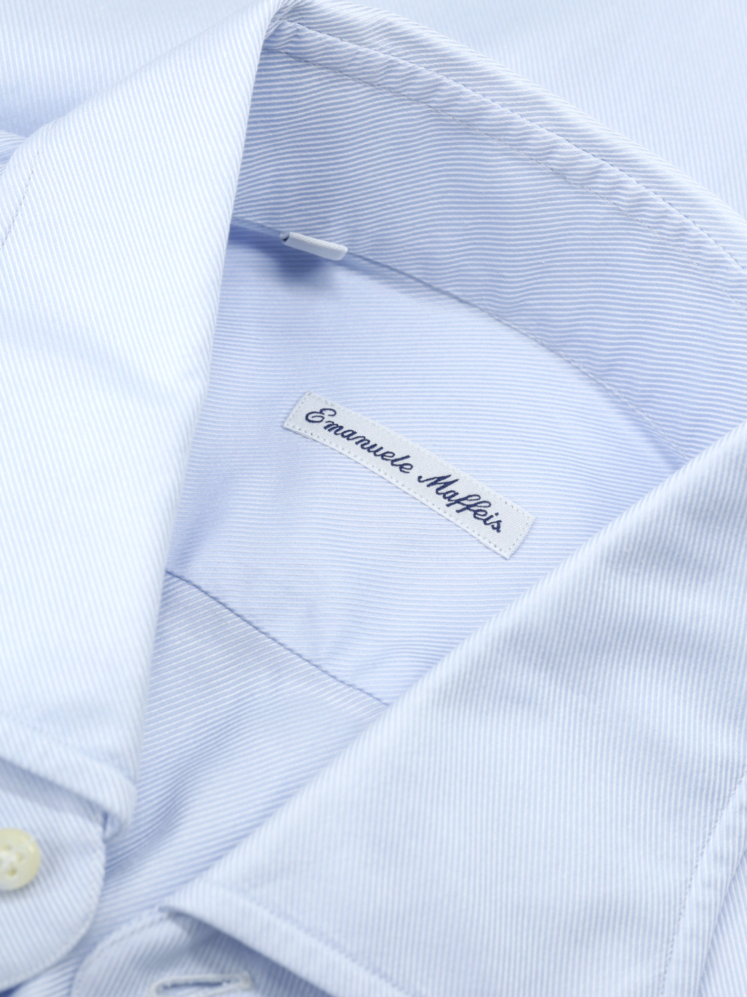 Emanuele Maffeis Ice Blue Heavyweight-Cotton Twill Shirt