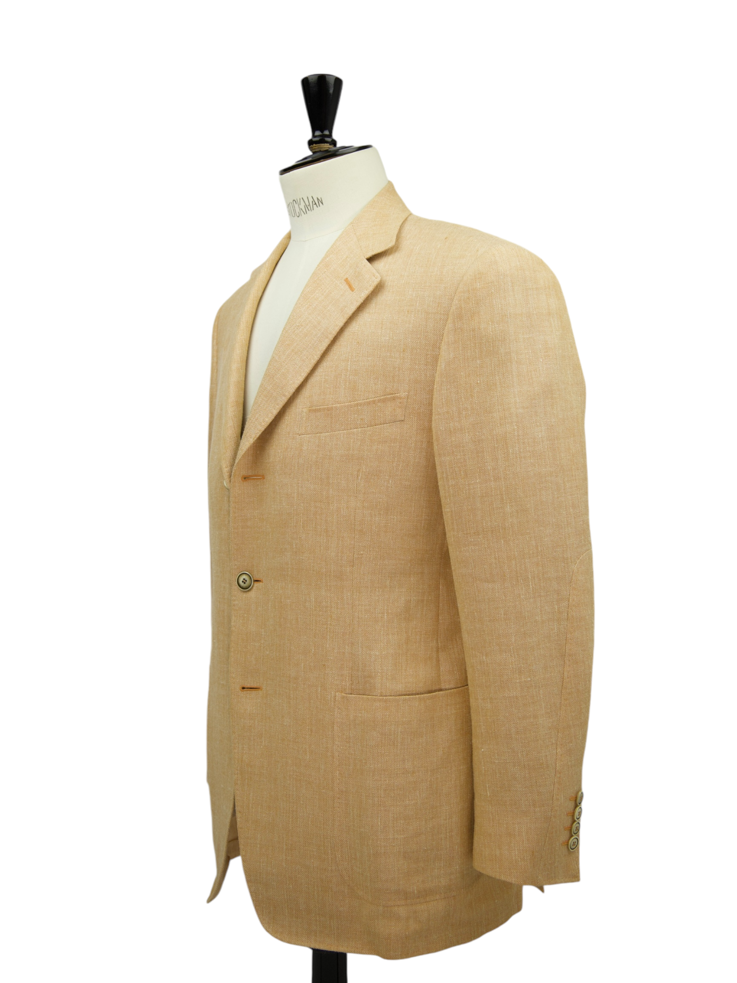 Canali Peach Silk, Linen & Wool Melange Jacket