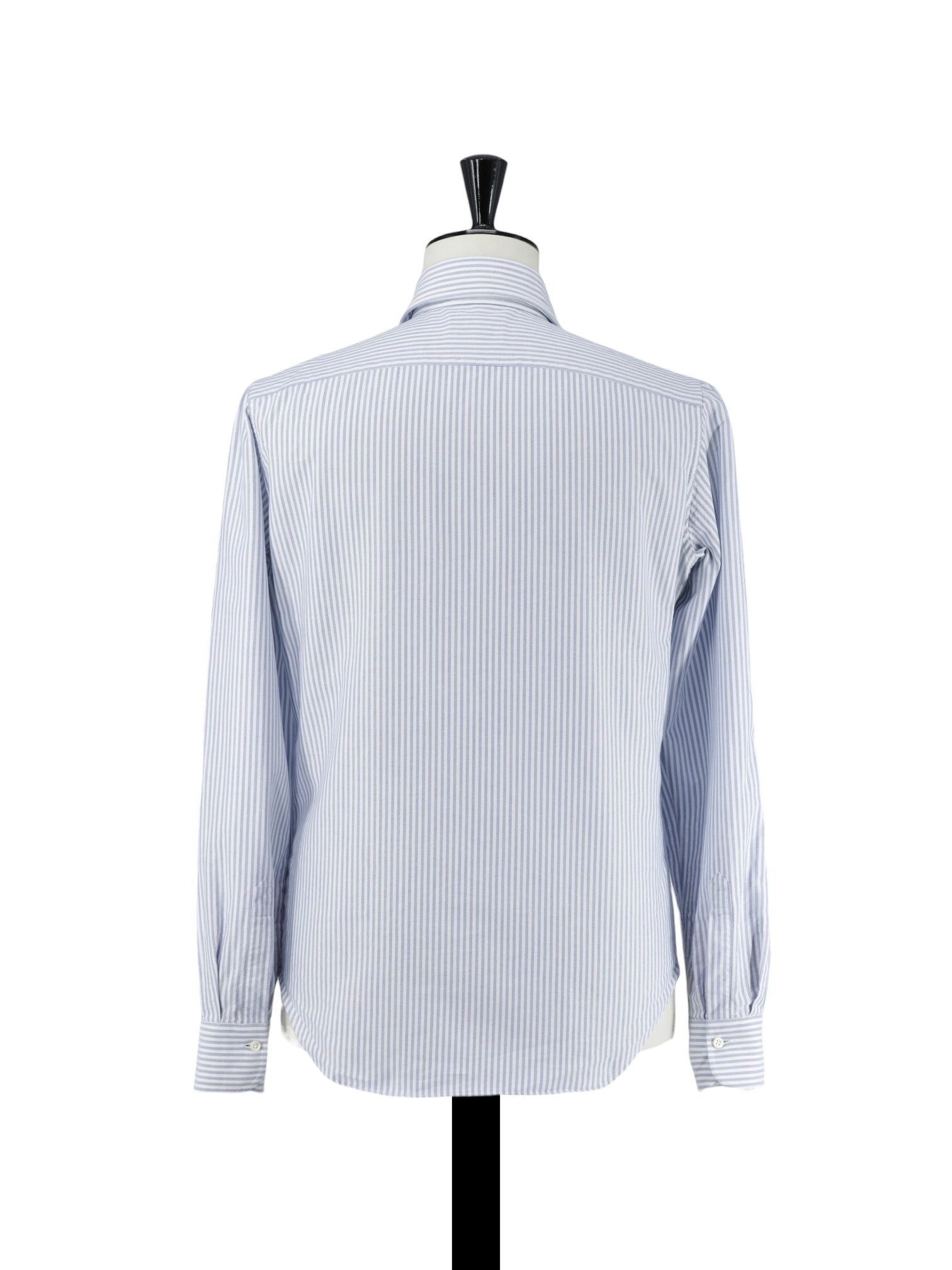 Emanuele Maffeis White & Light Blue Oxford-Cotton Cutaway-Collar Shirt