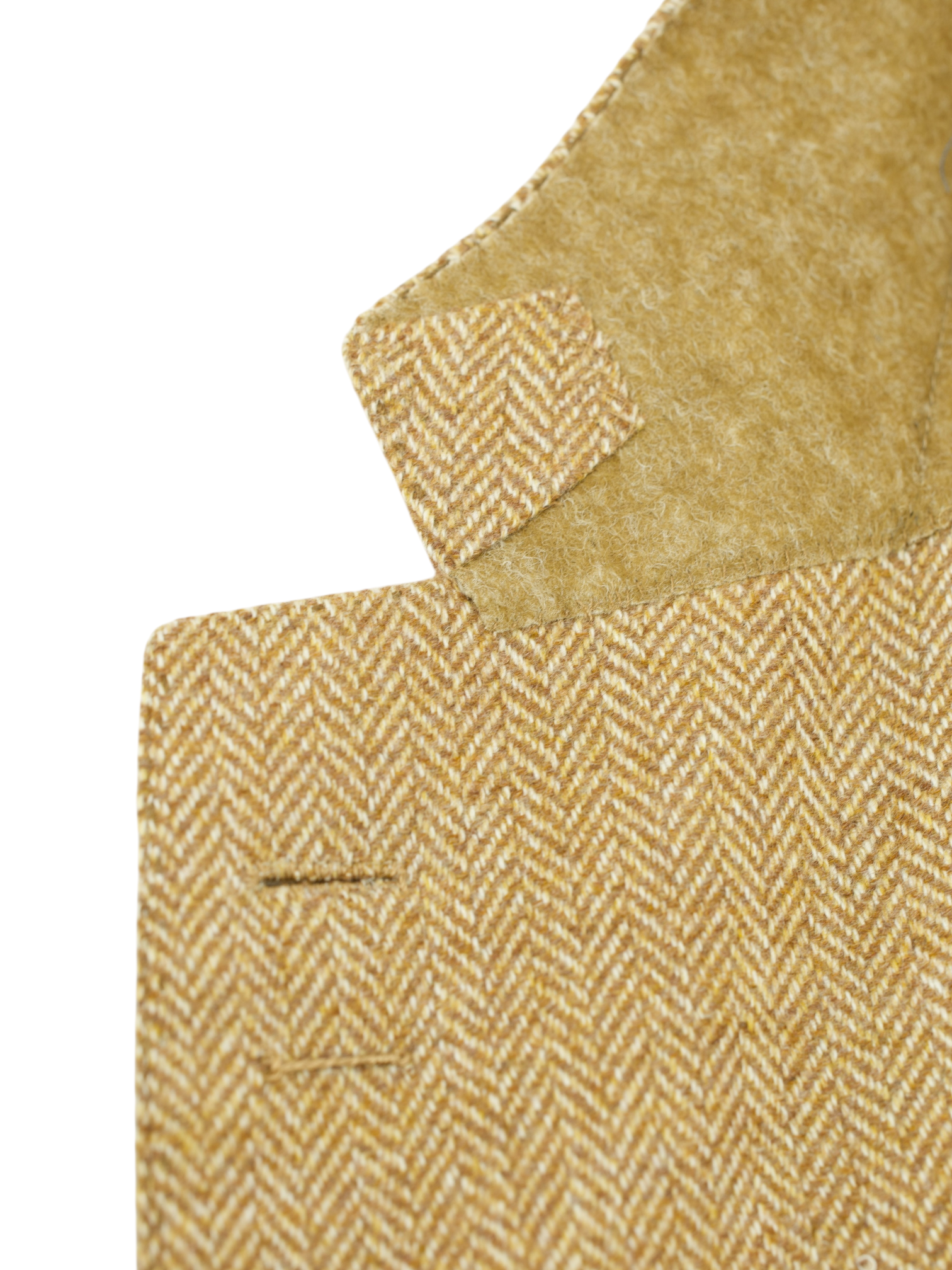 Cesare Attolini Caramel Brown Pure Cashmere Herringbone Jacket