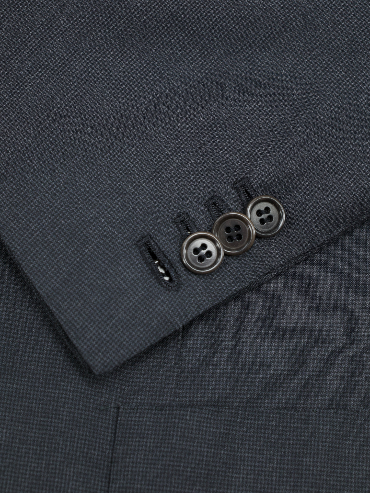 Kiton Dark Grey Fine-Wool Puppytooth Suit