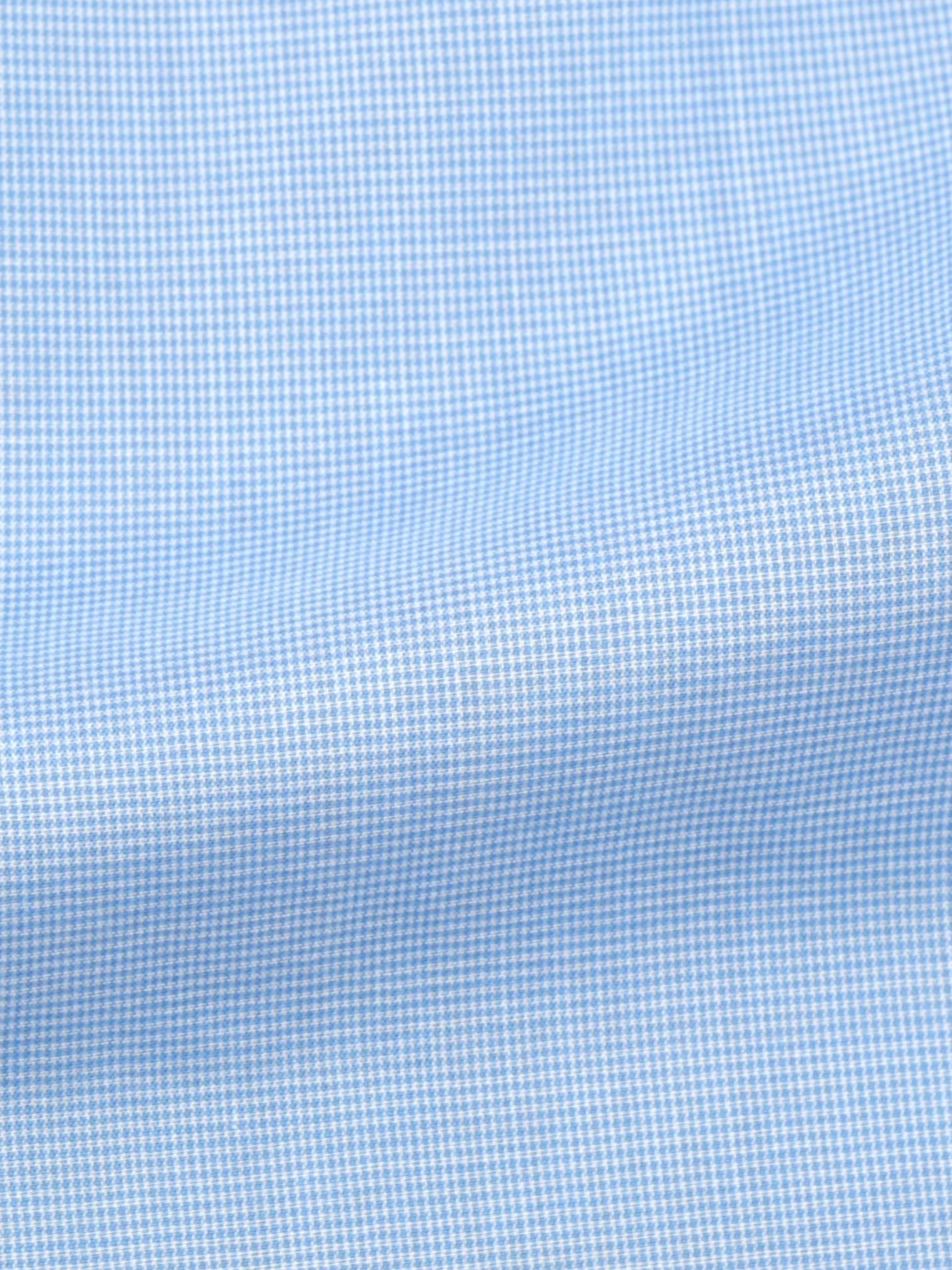 Finamore Azure Blue Carlo-Riva Cotton Micro-Pattern Shirt