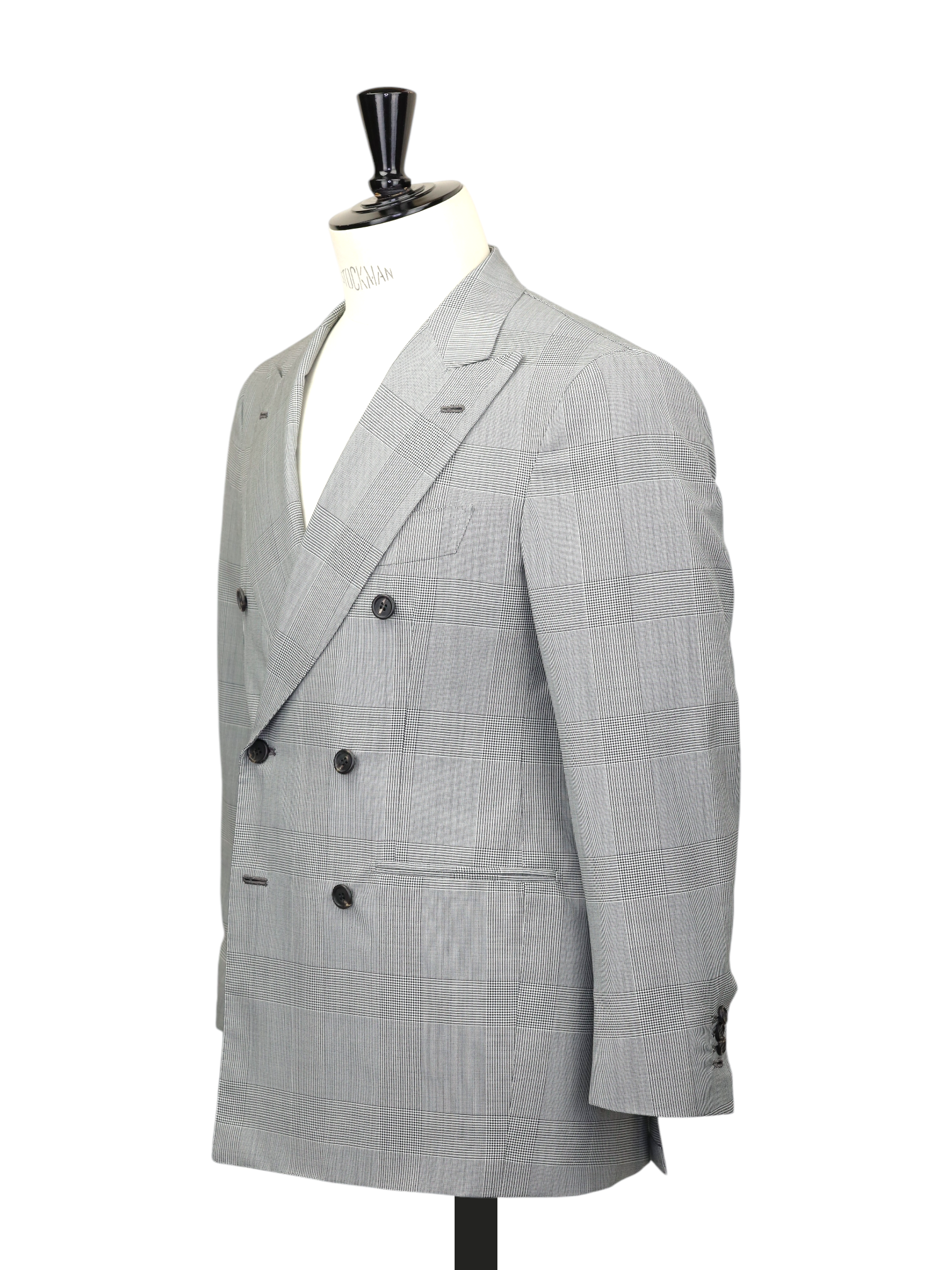 Orazio Luciano & Ambrosi Grey Double-Breasted Prince of Wales Suit