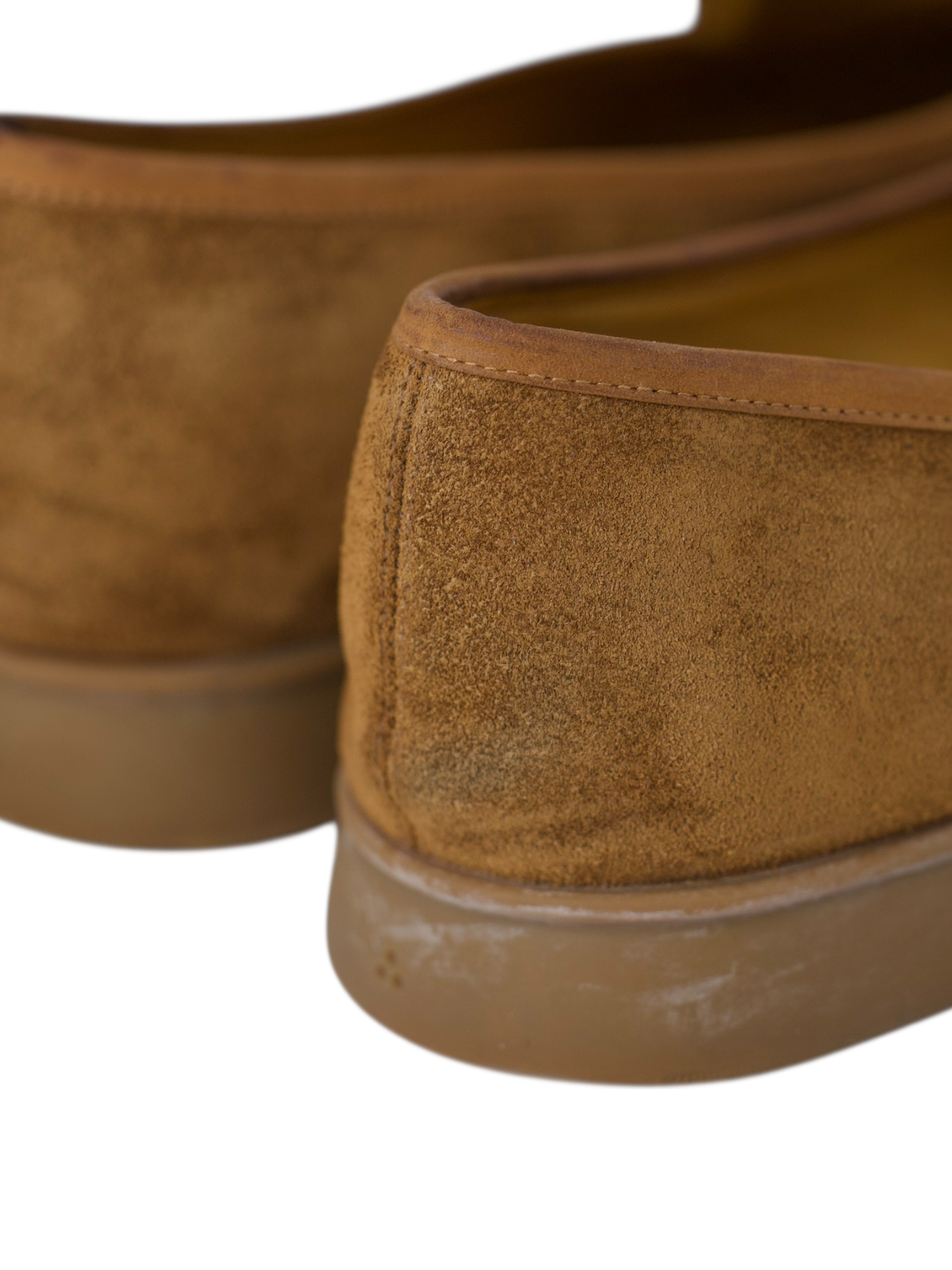Baudoin & Lange Caramel Brown Suede Stride Belgian Loafer
