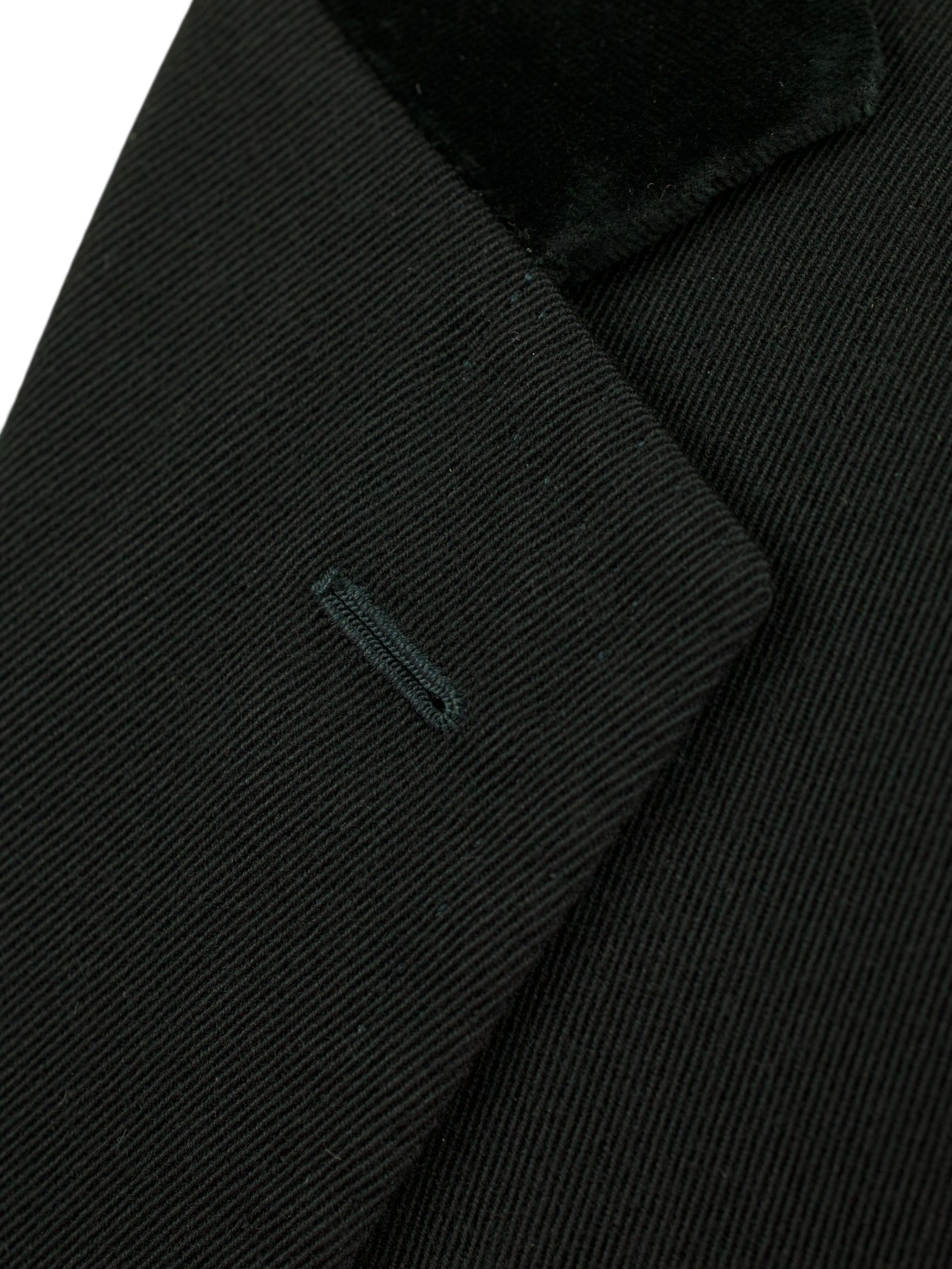 Cesare Attolini Black Wool & Cotton Gabardine-Twill Covert Coat