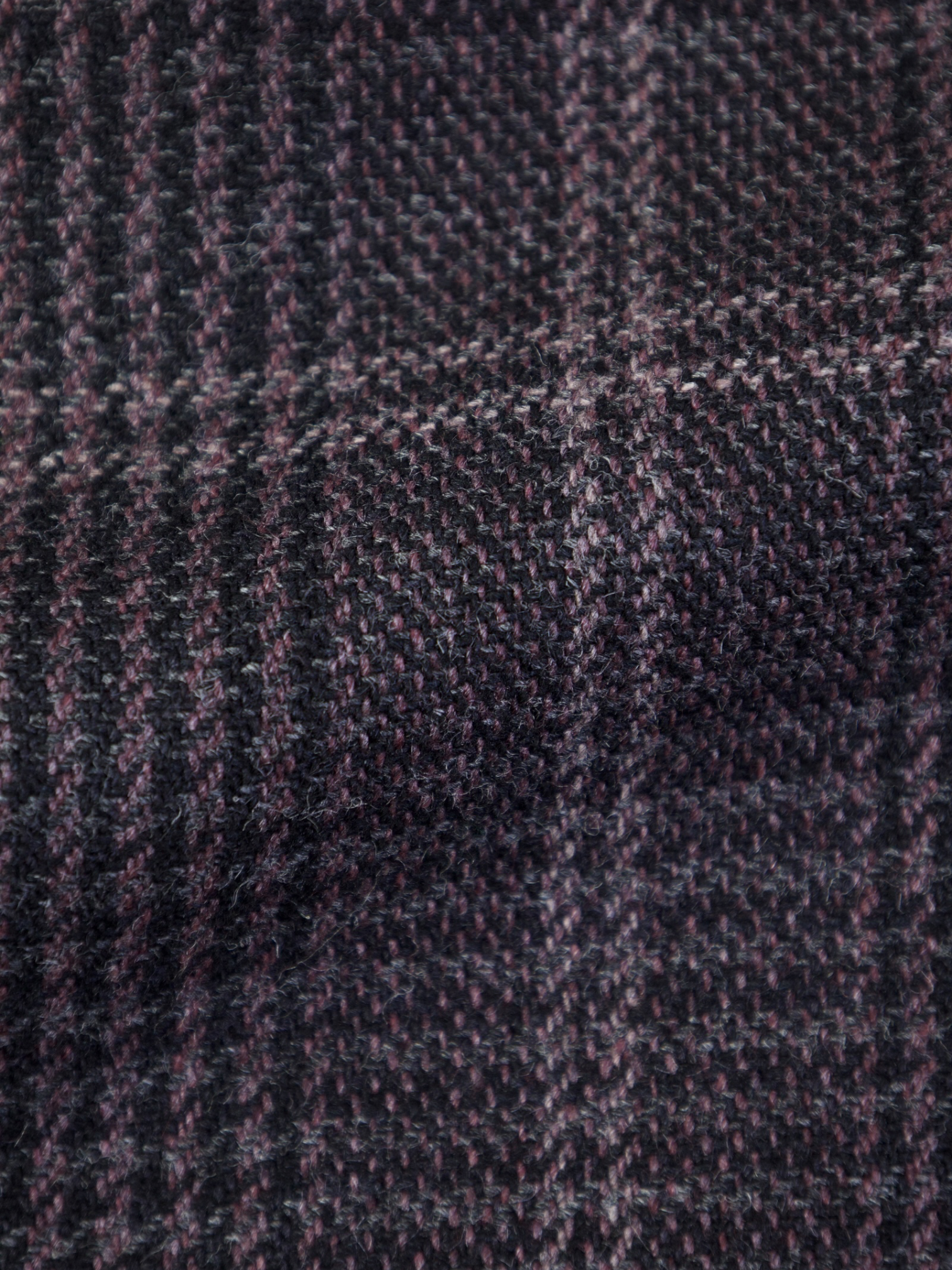 Tom Ford Dark Purple Wool & Silk Overcheck Windsor Jacket