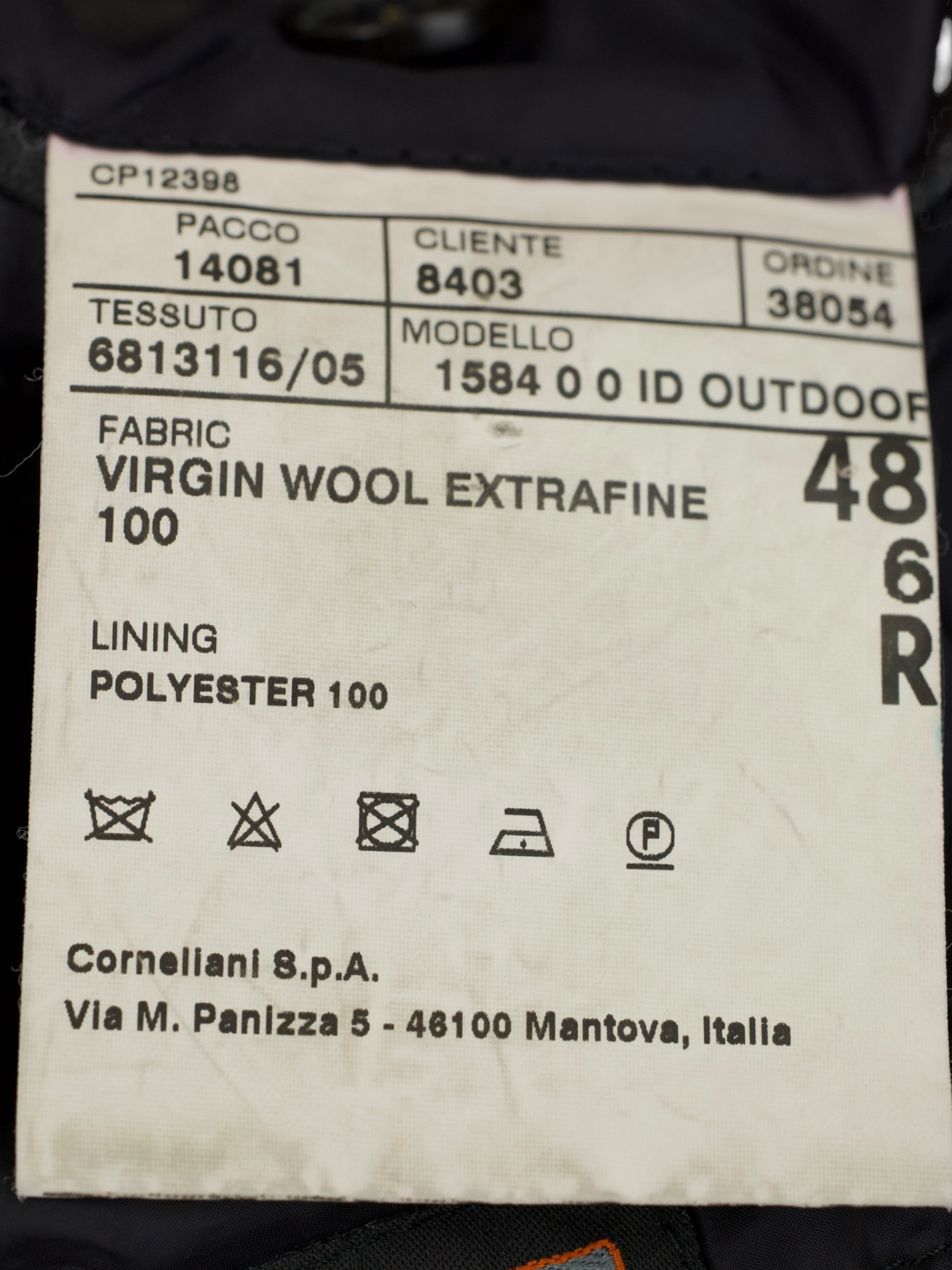 Corneliani ID Navy Extrafine-Wool Weatherproof Overcoat