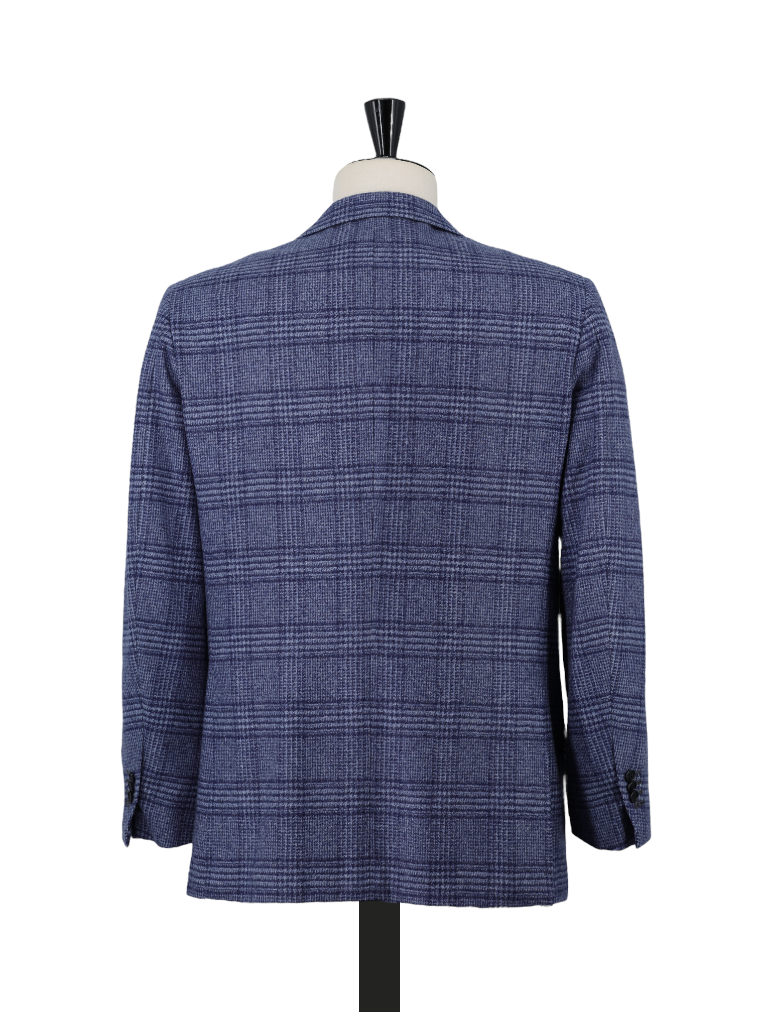 Kiton Bluette Pure Plushy-Cashmere Prince of Wales Winter Jacket