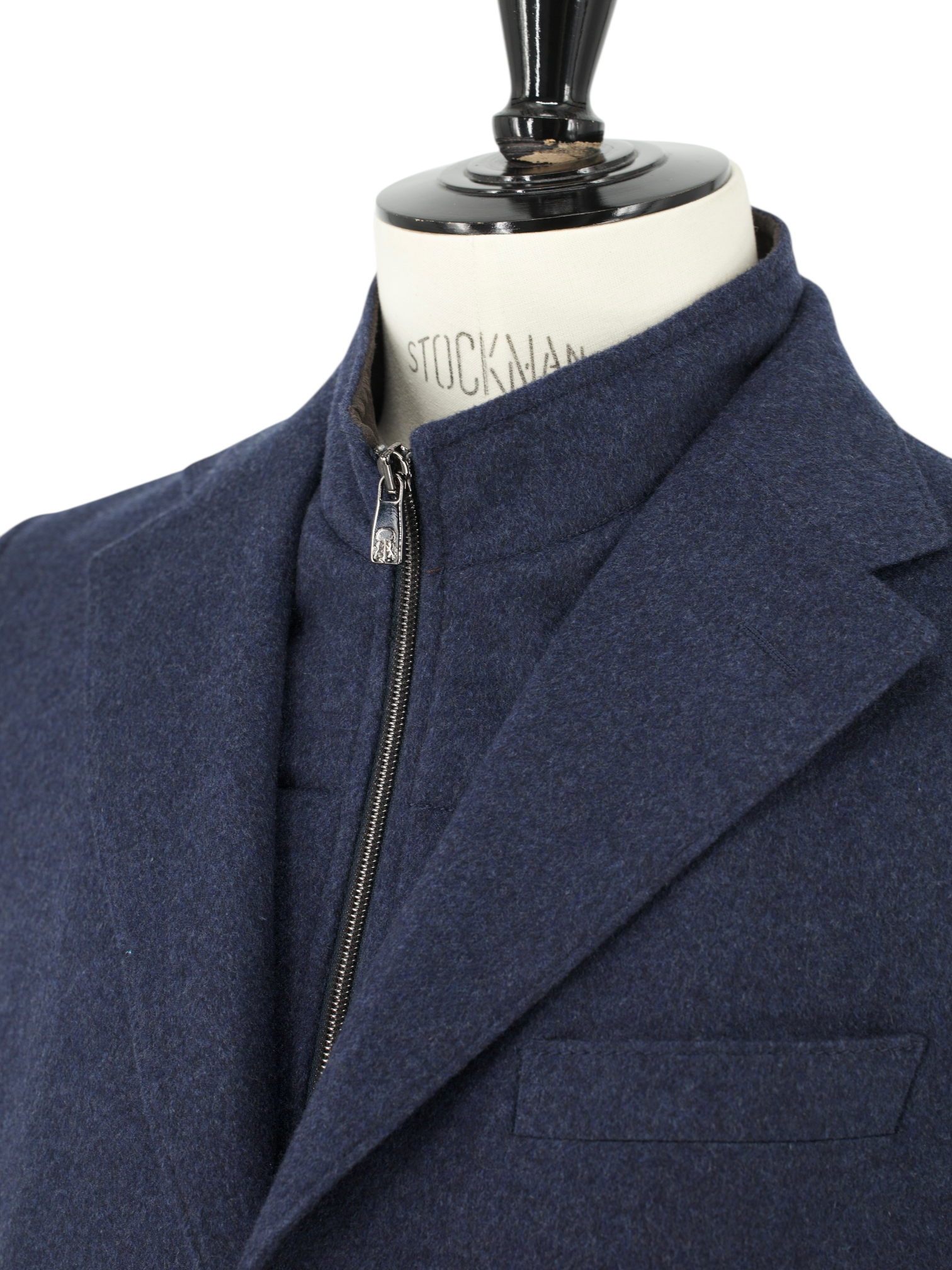 Corneliani Steel Blue Pure Cashmere Milestone Overcoat