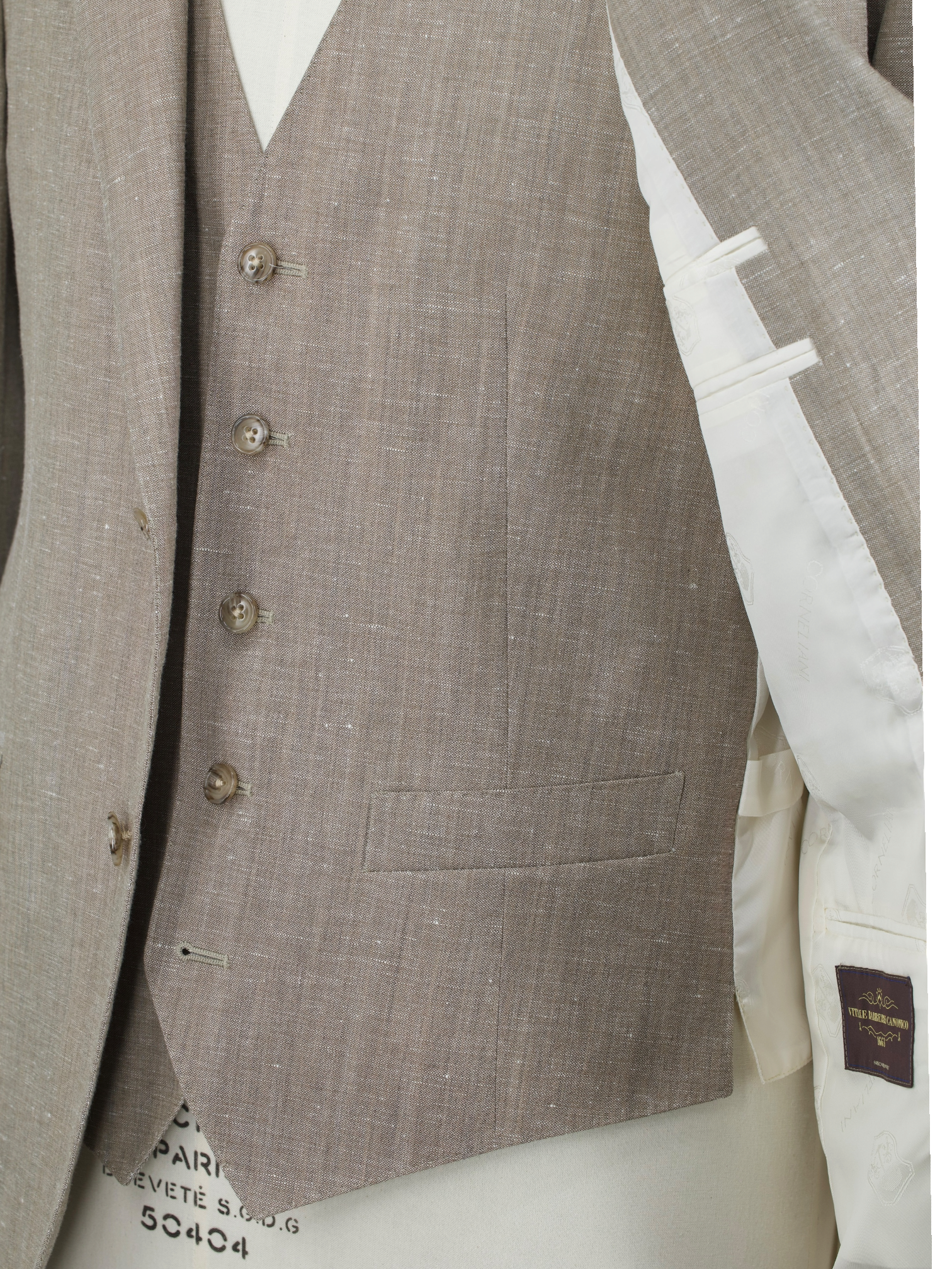 Corneliani Sand 3-Piece Wool & Linen Melange Wedding Suit