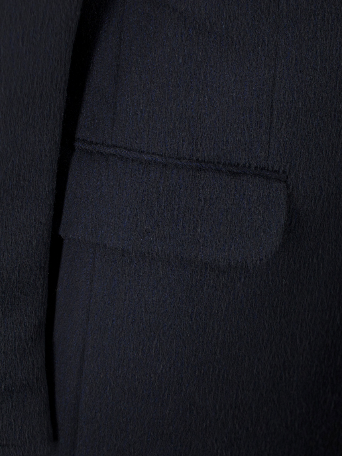 Ermenegildo Zegna Navy Plushy Alpaca & Wool Winter Overcoat