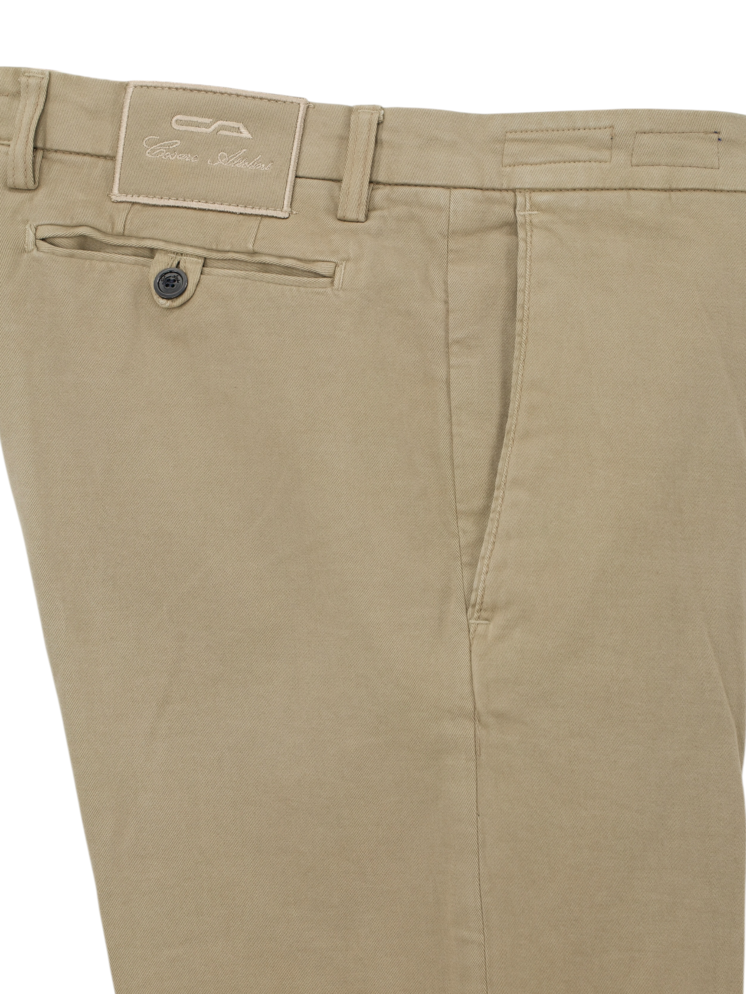 Cesare Attolini Khaki Cotton "201" Dress Chino