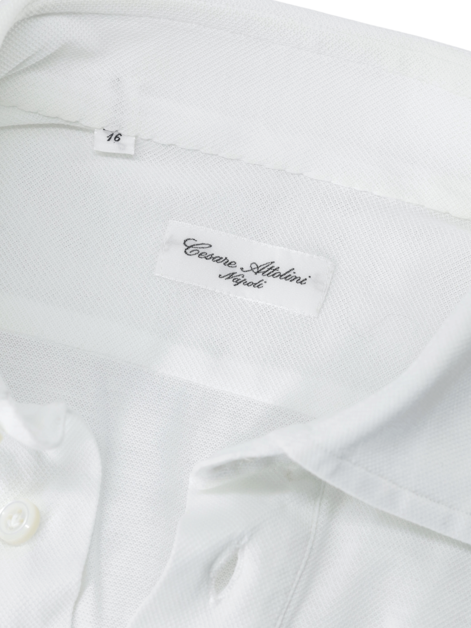 Cesare Attolini White Piqué-Cotton Pop-Over Shirt