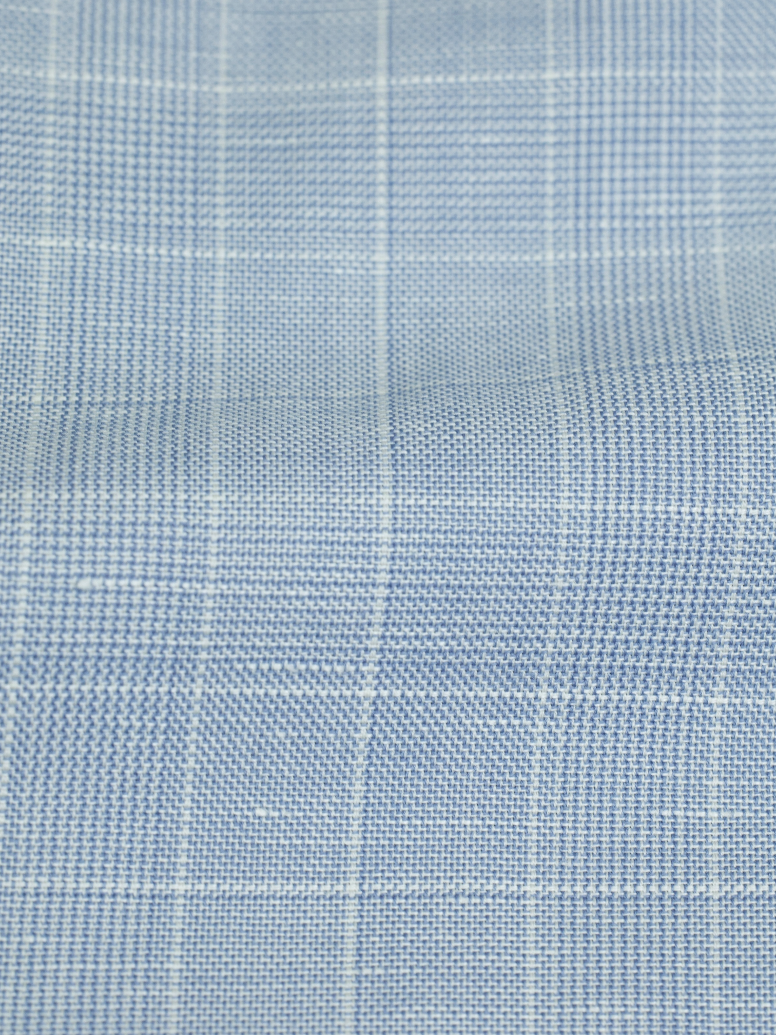 Brioni Ice Blue Wool & Linen Prince of Wales Colosseo Jacket